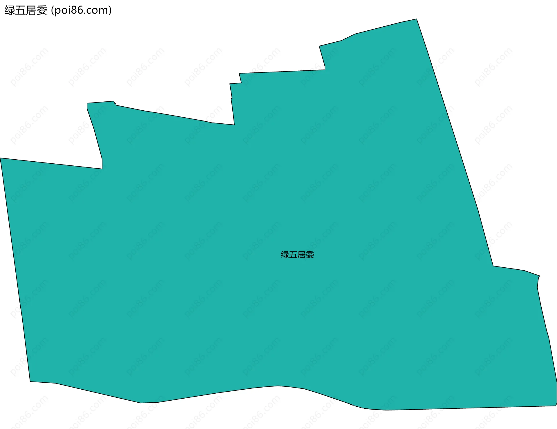 绿五居委边界地图