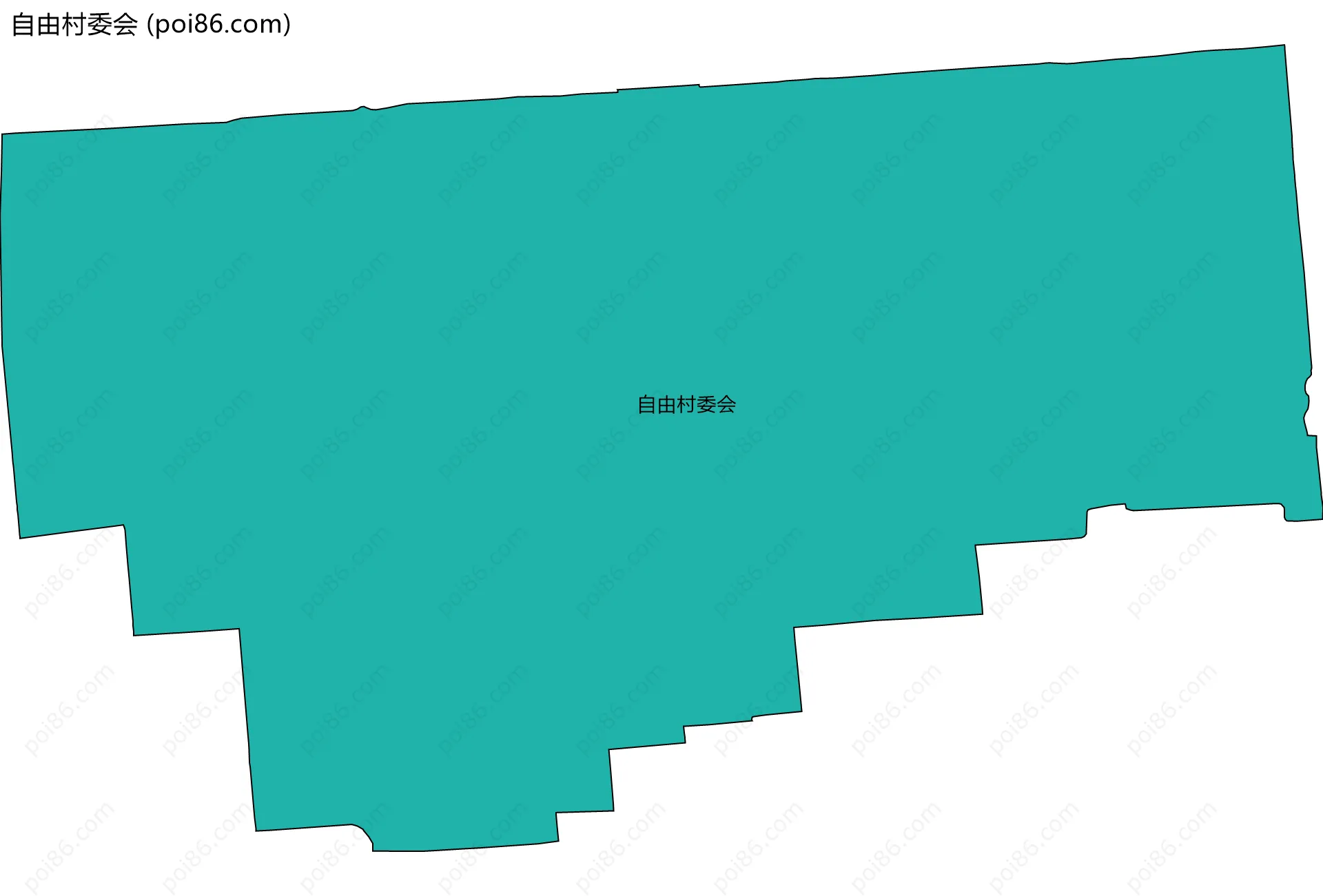自由村委会边界地图