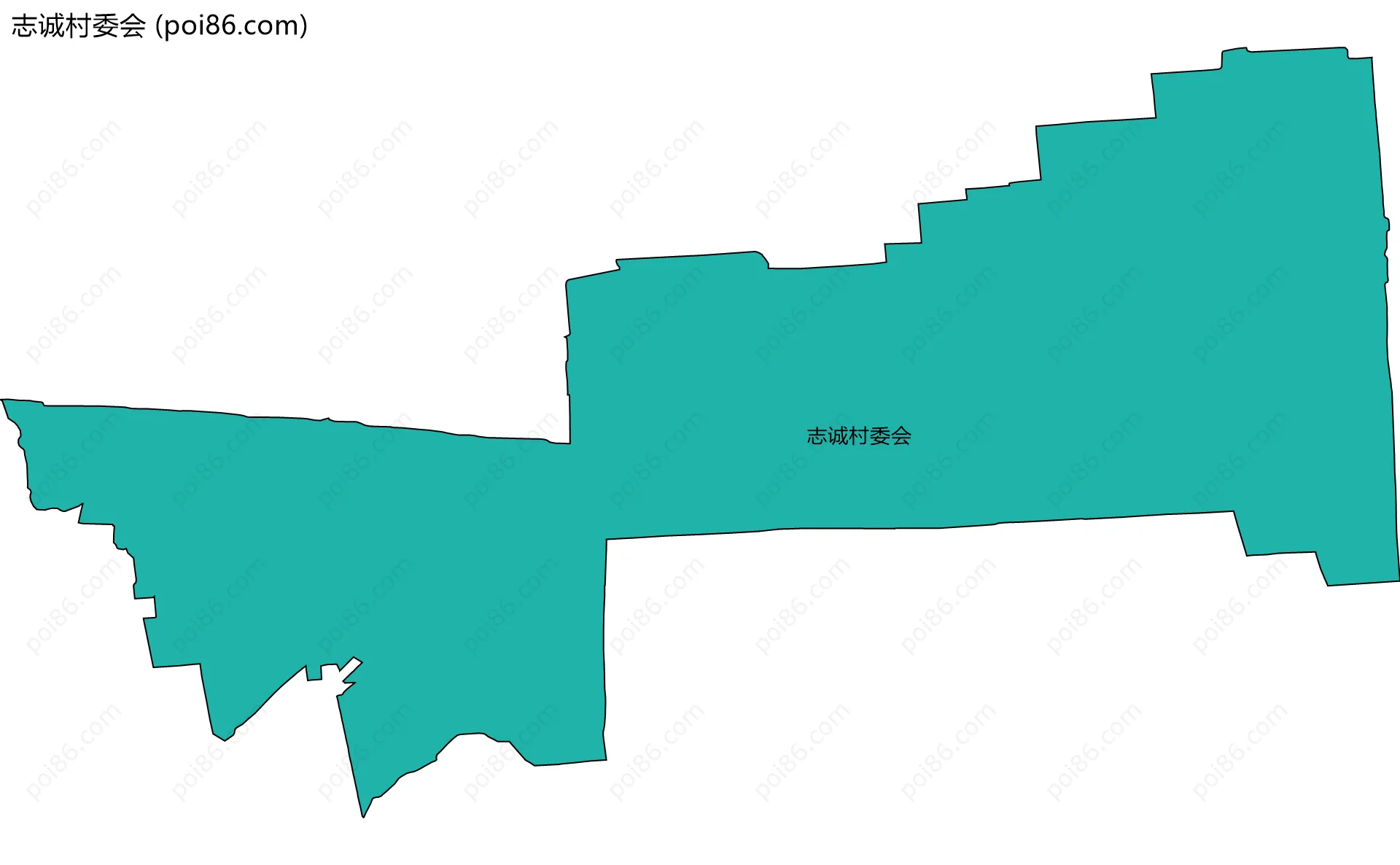 志诚村委会边界地图