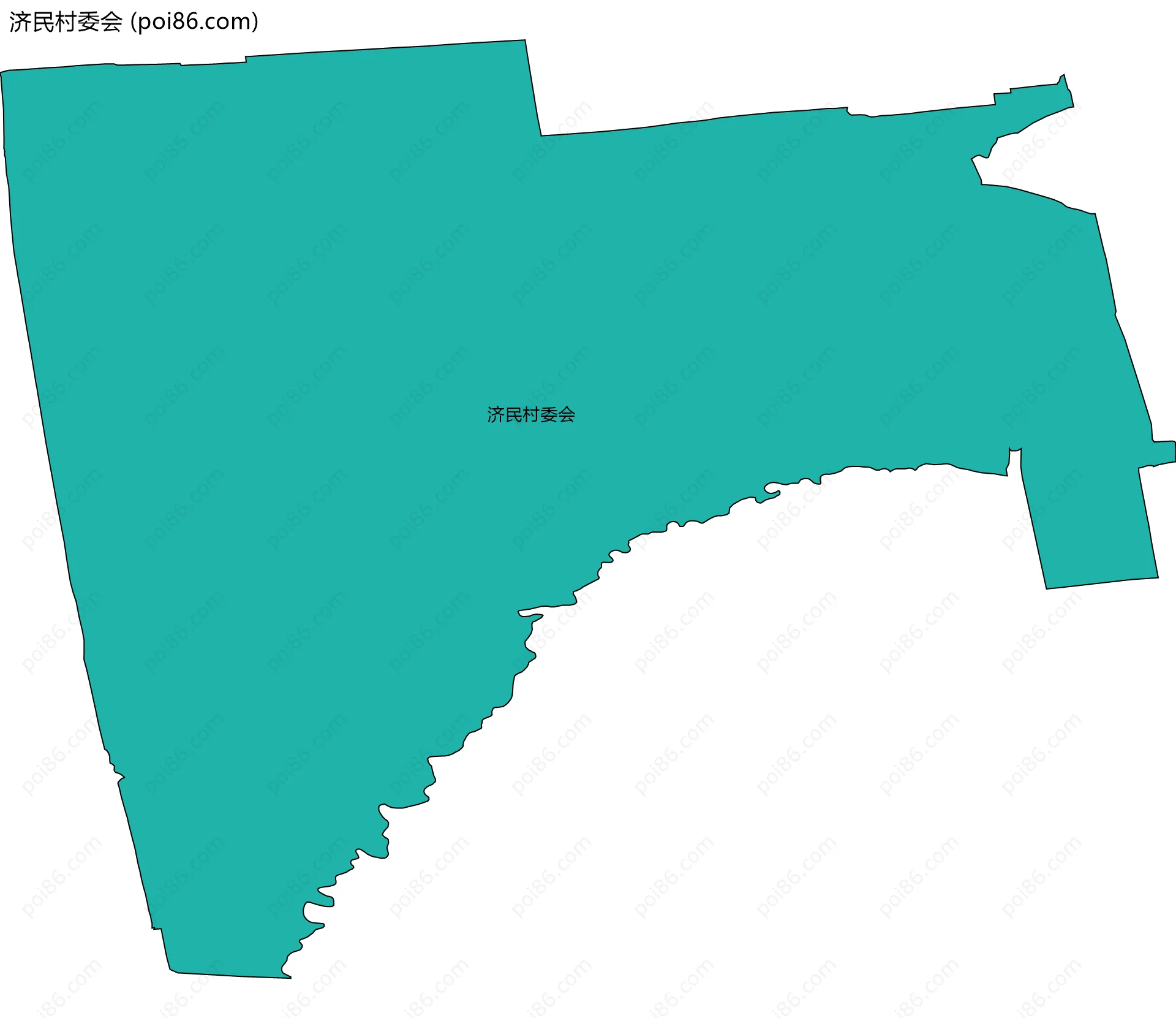 济民村委会边界地图