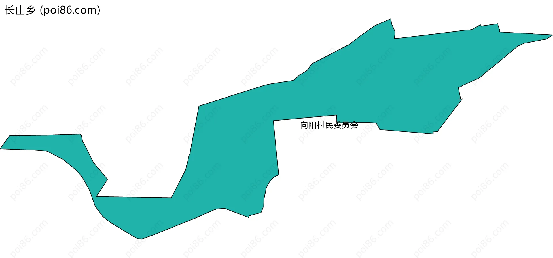 长山乡边界地图(五级行政区划)