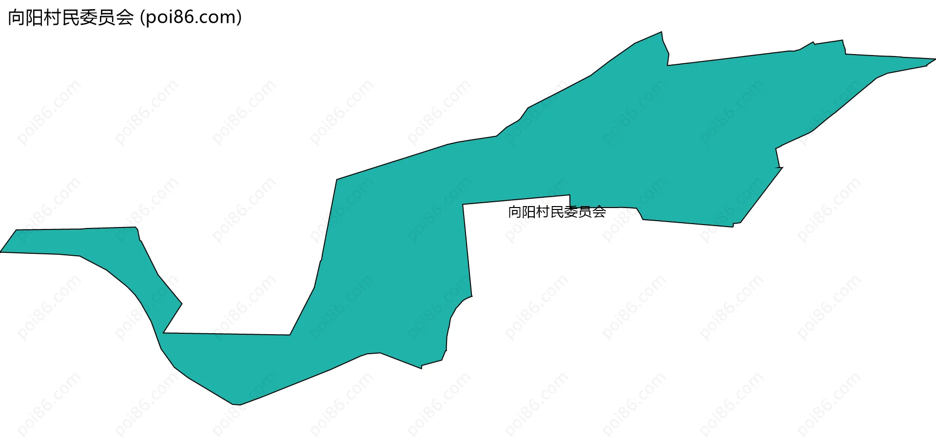 向阳村民委员会边界地图