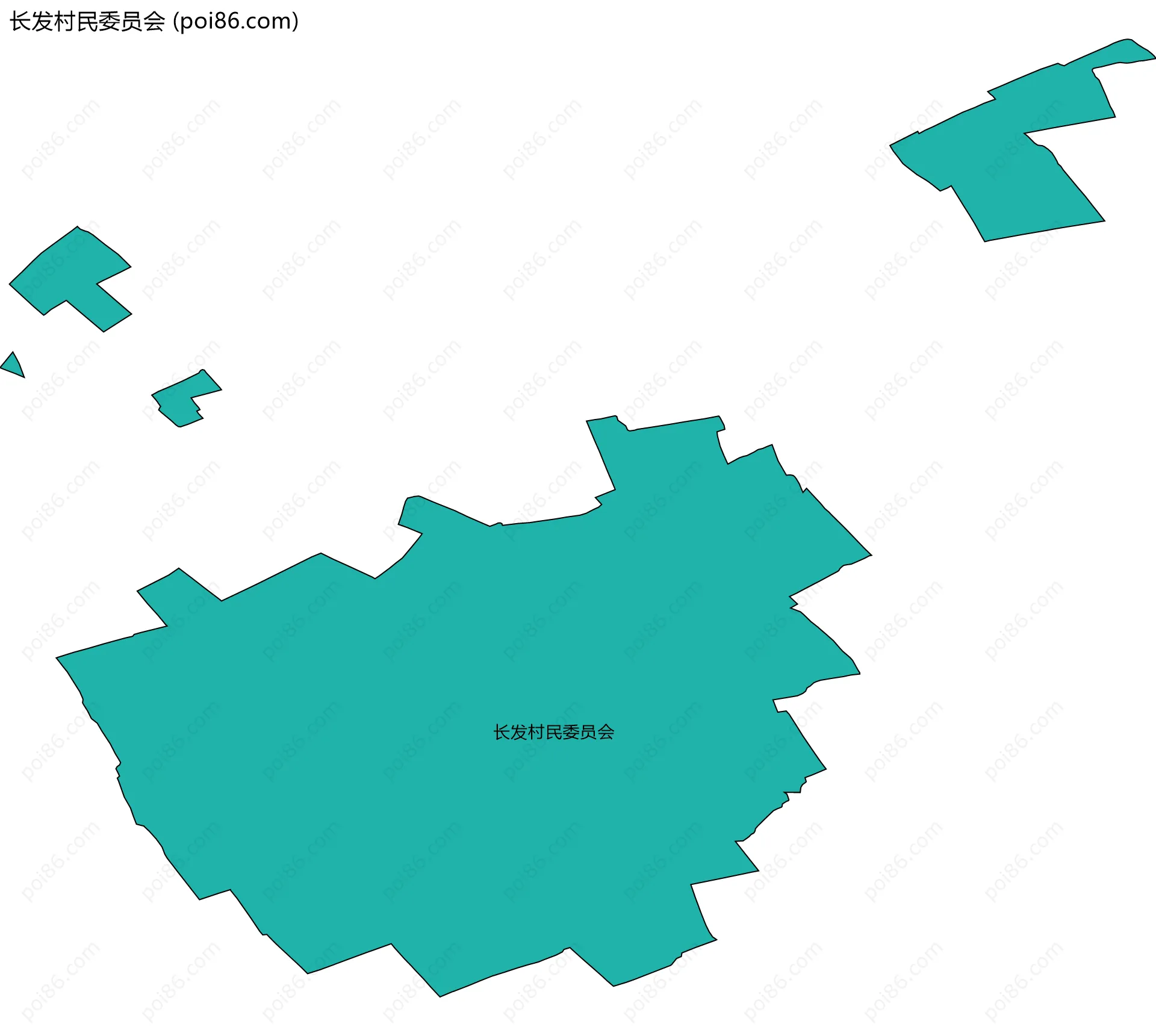长发村民委员会边界地图