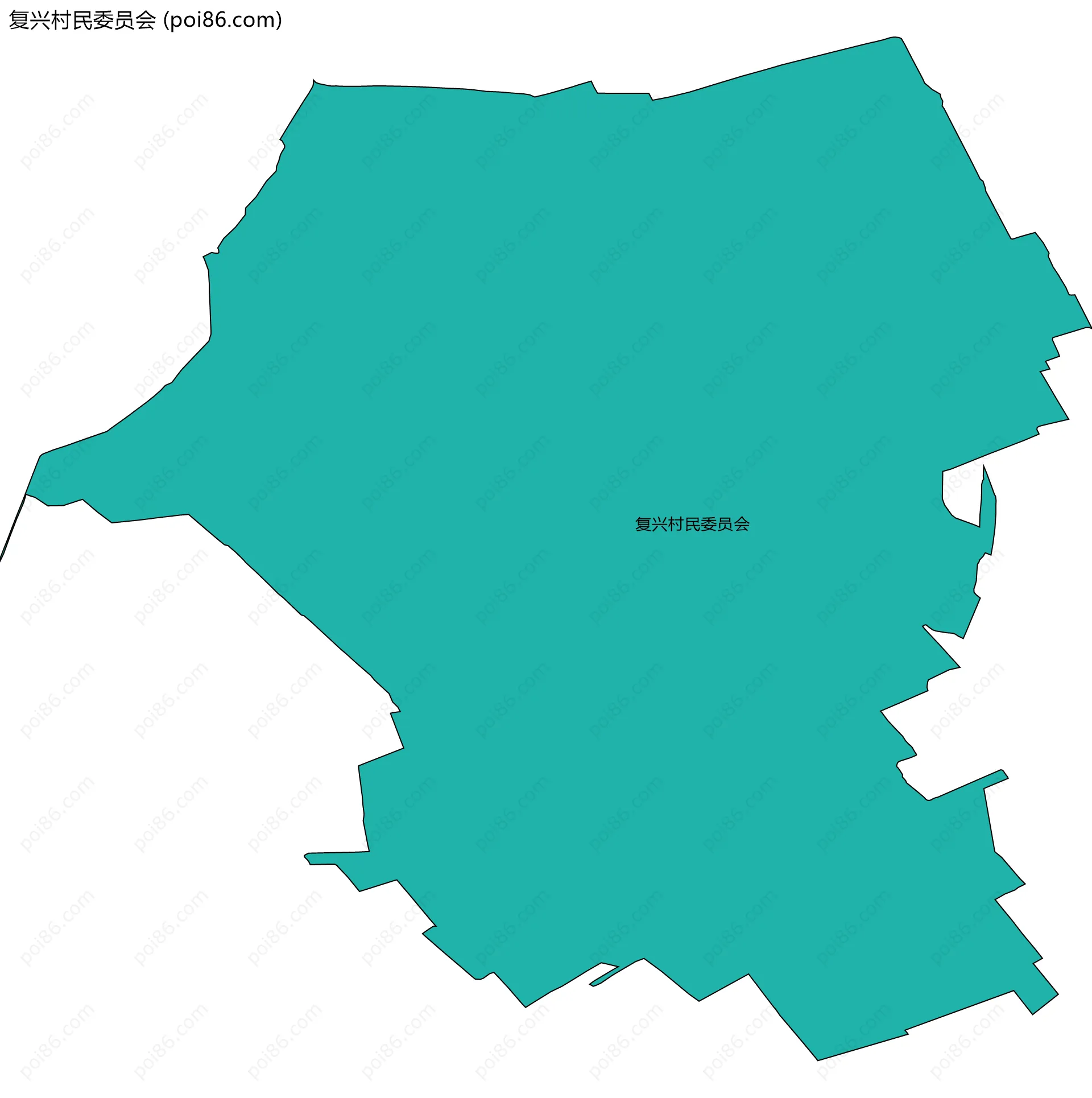 复兴村民委员会边界地图