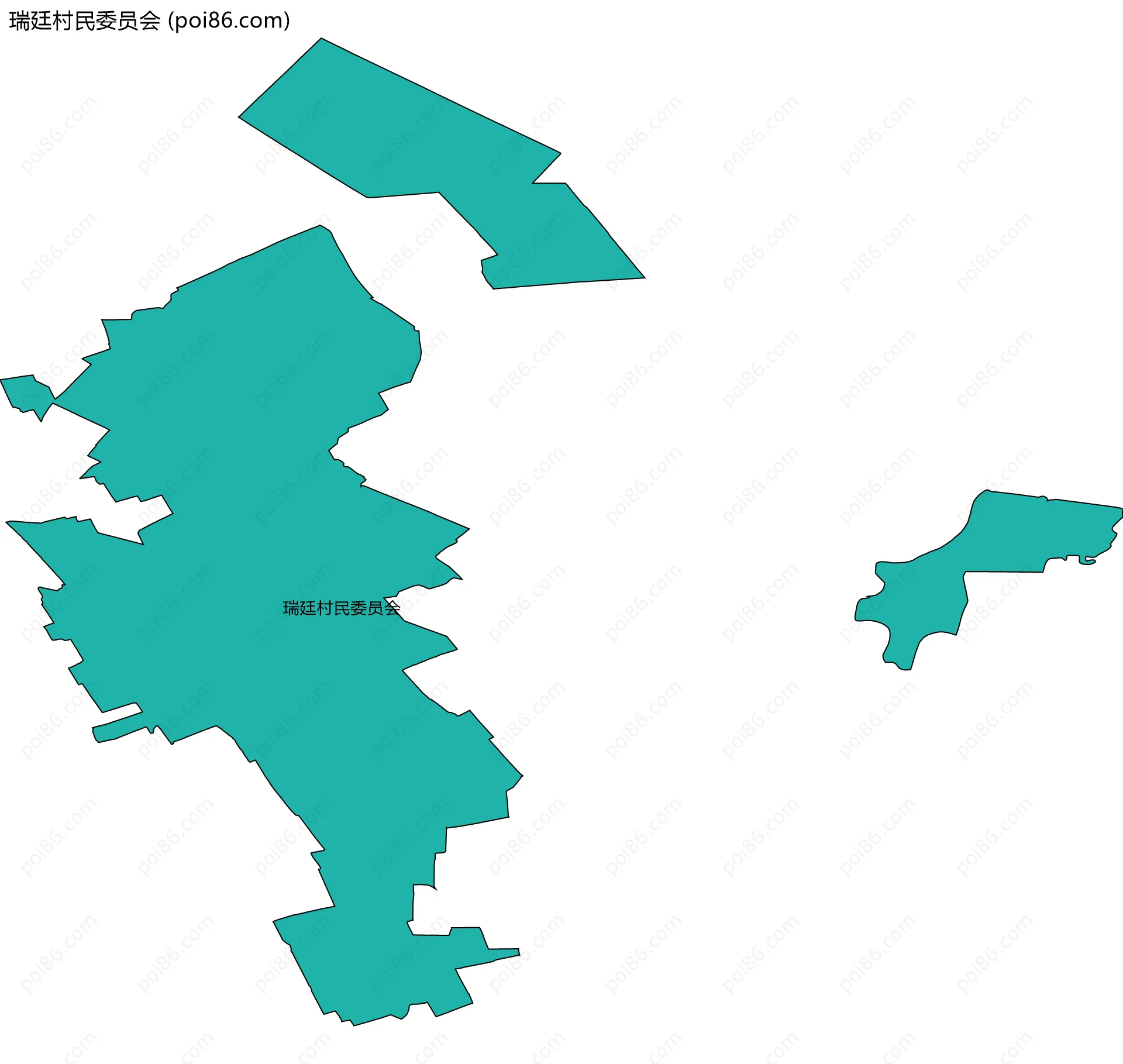 瑞廷村民委员会边界地图