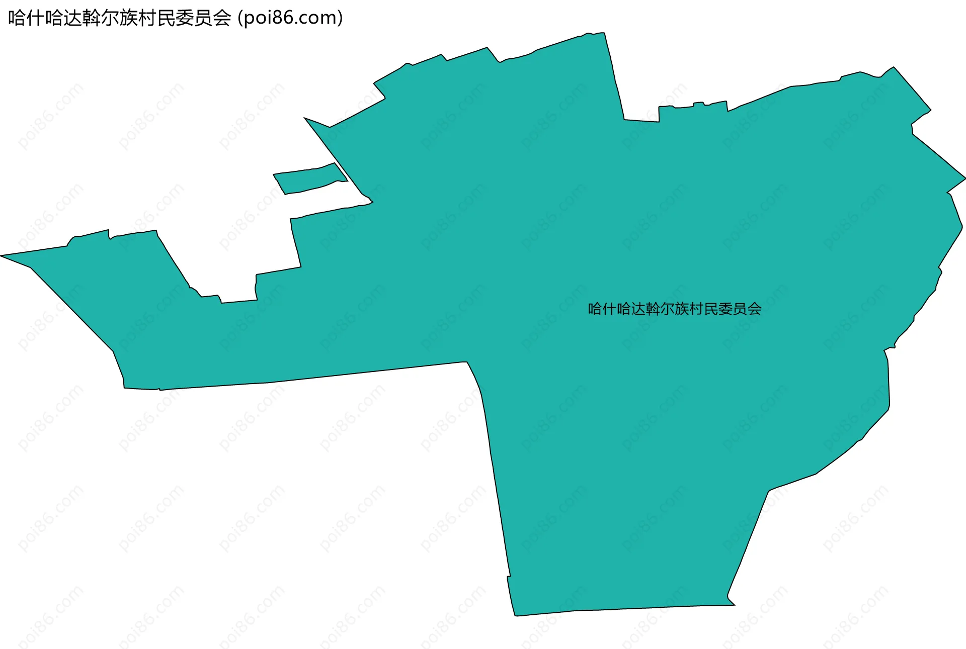 哈什哈达斡尔族村民委员会边界地图