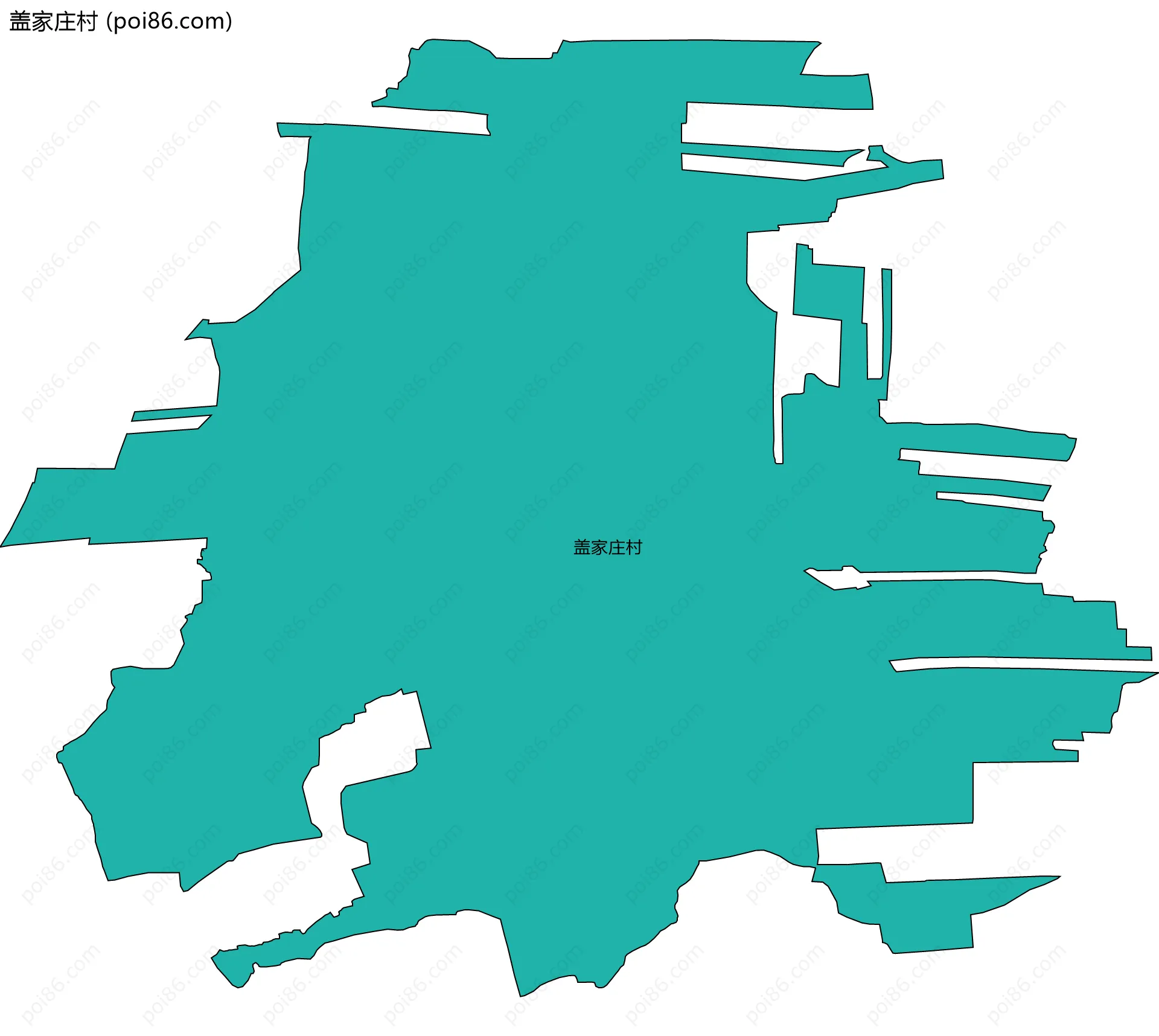 盖家庄村边界地图