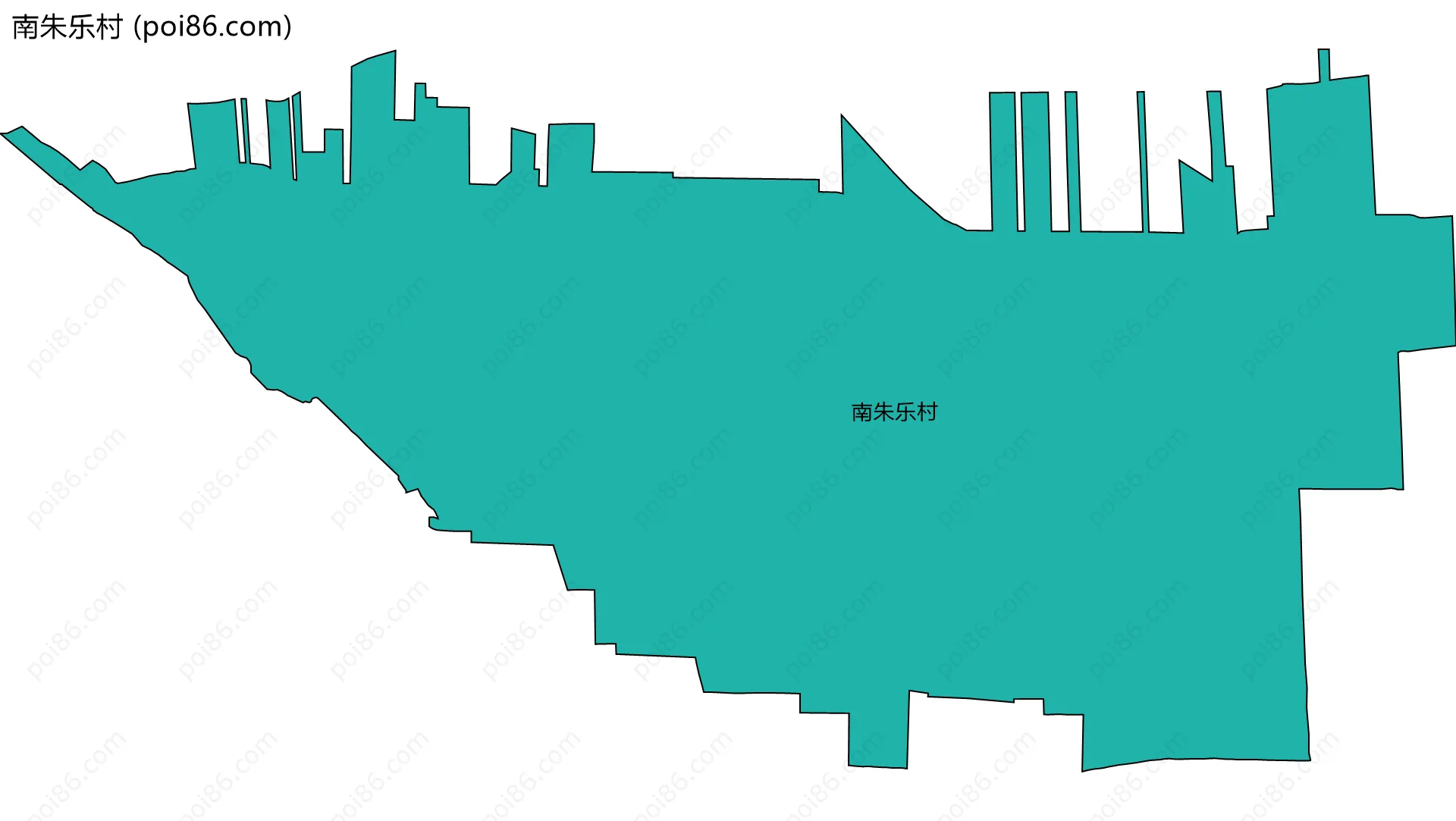 南朱乐村边界地图