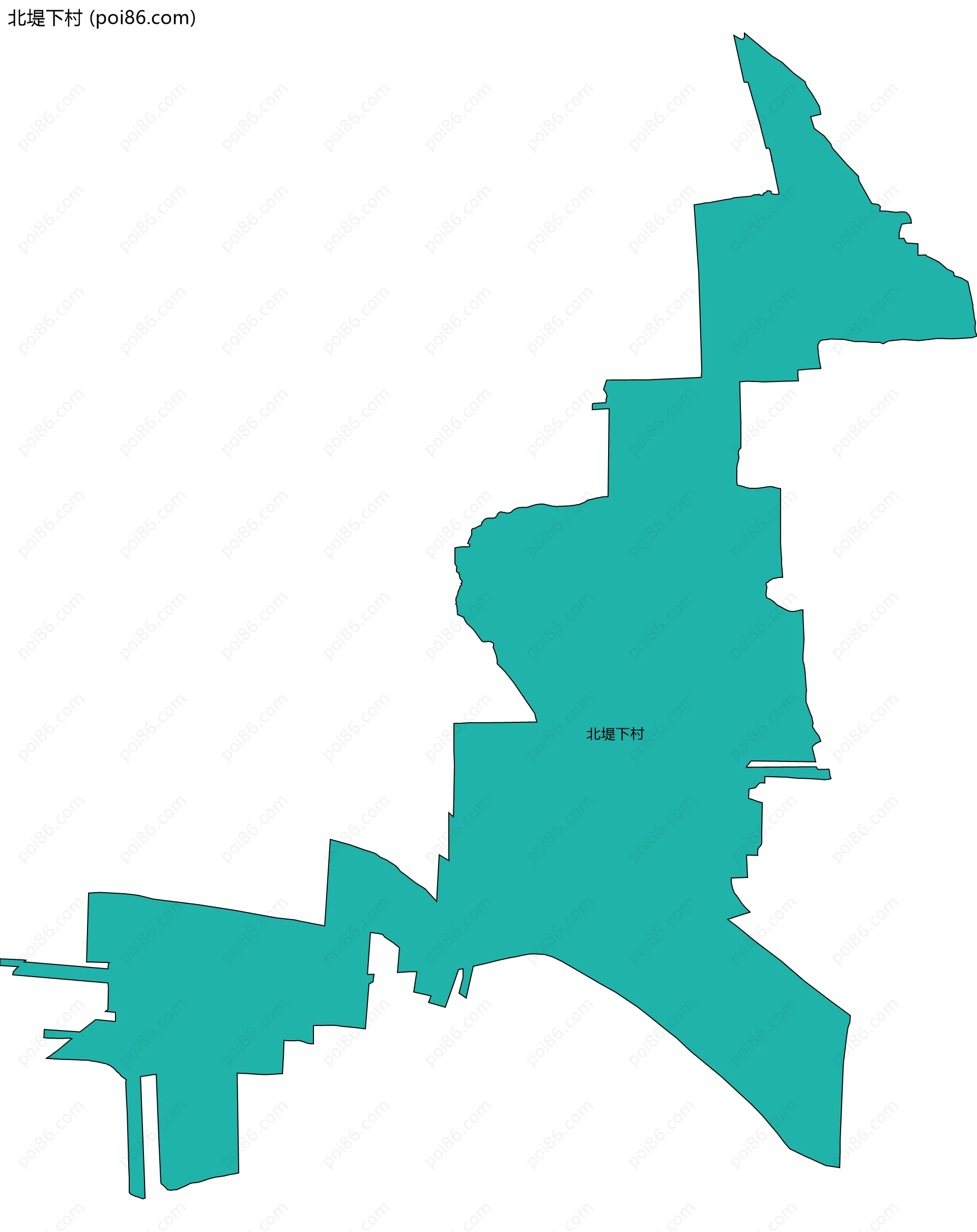 北堤下村边界地图