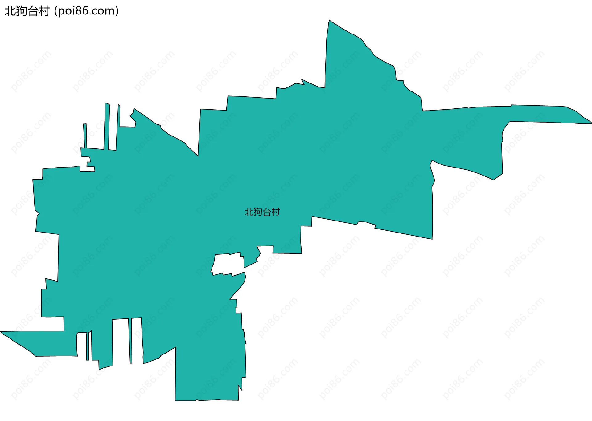 北狗台村边界地图