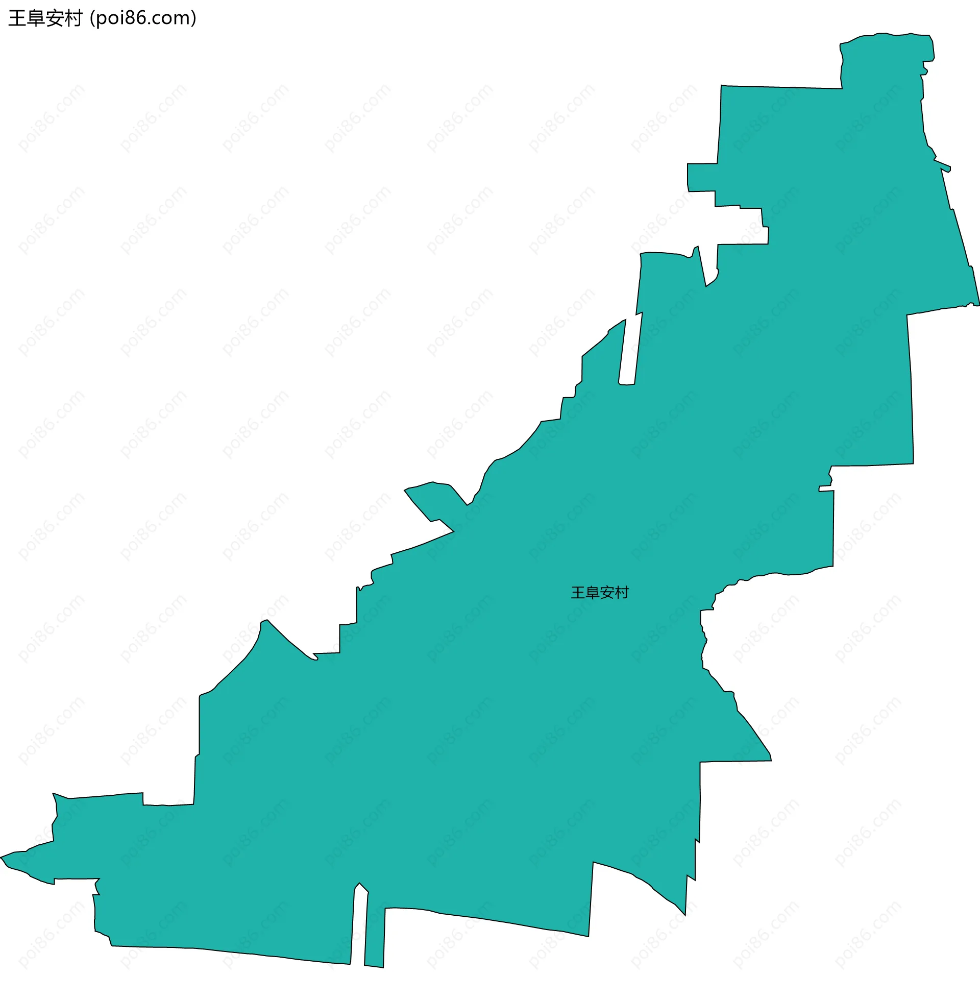 王阜安村边界地图