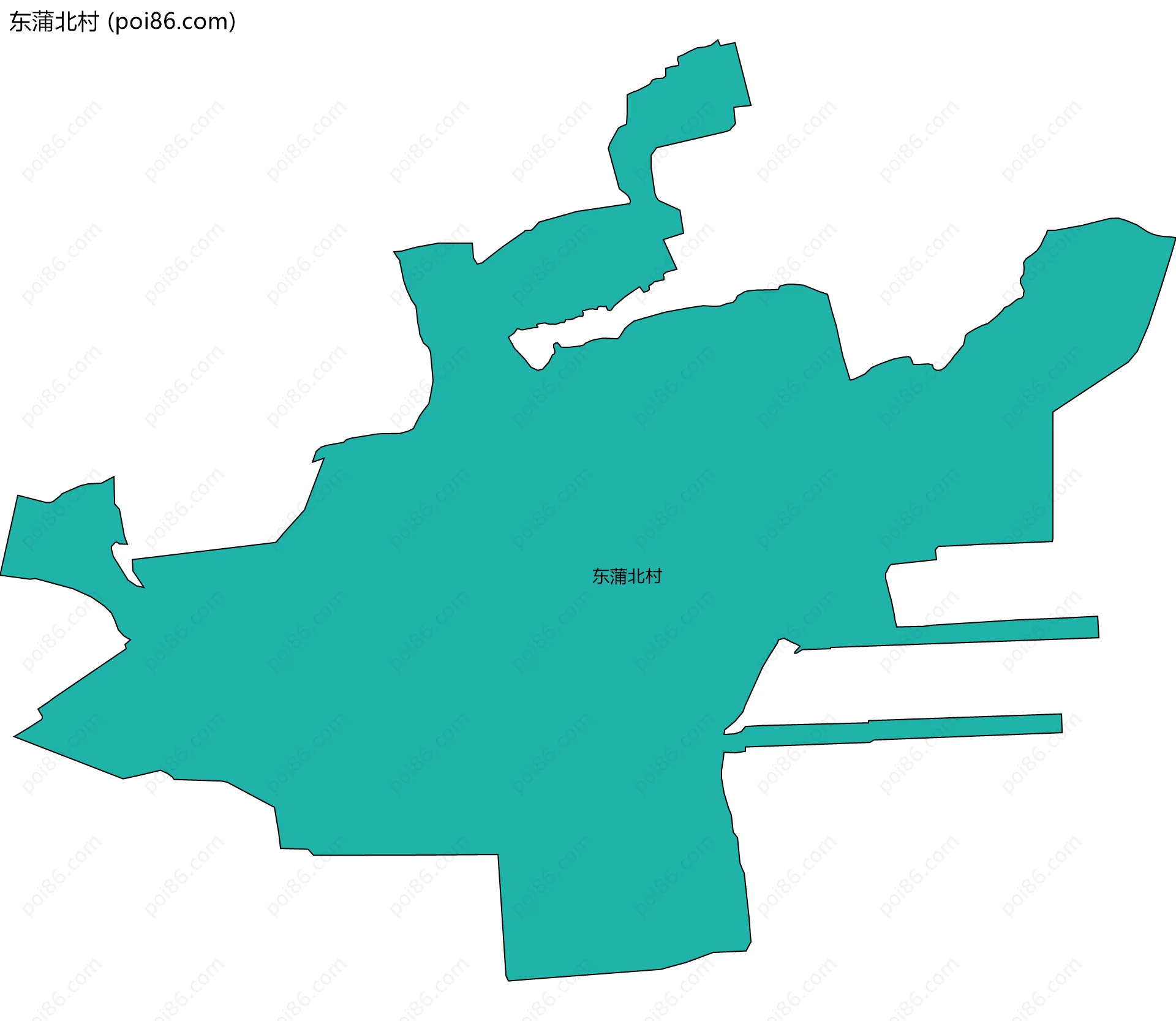 东蒲北村边界地图