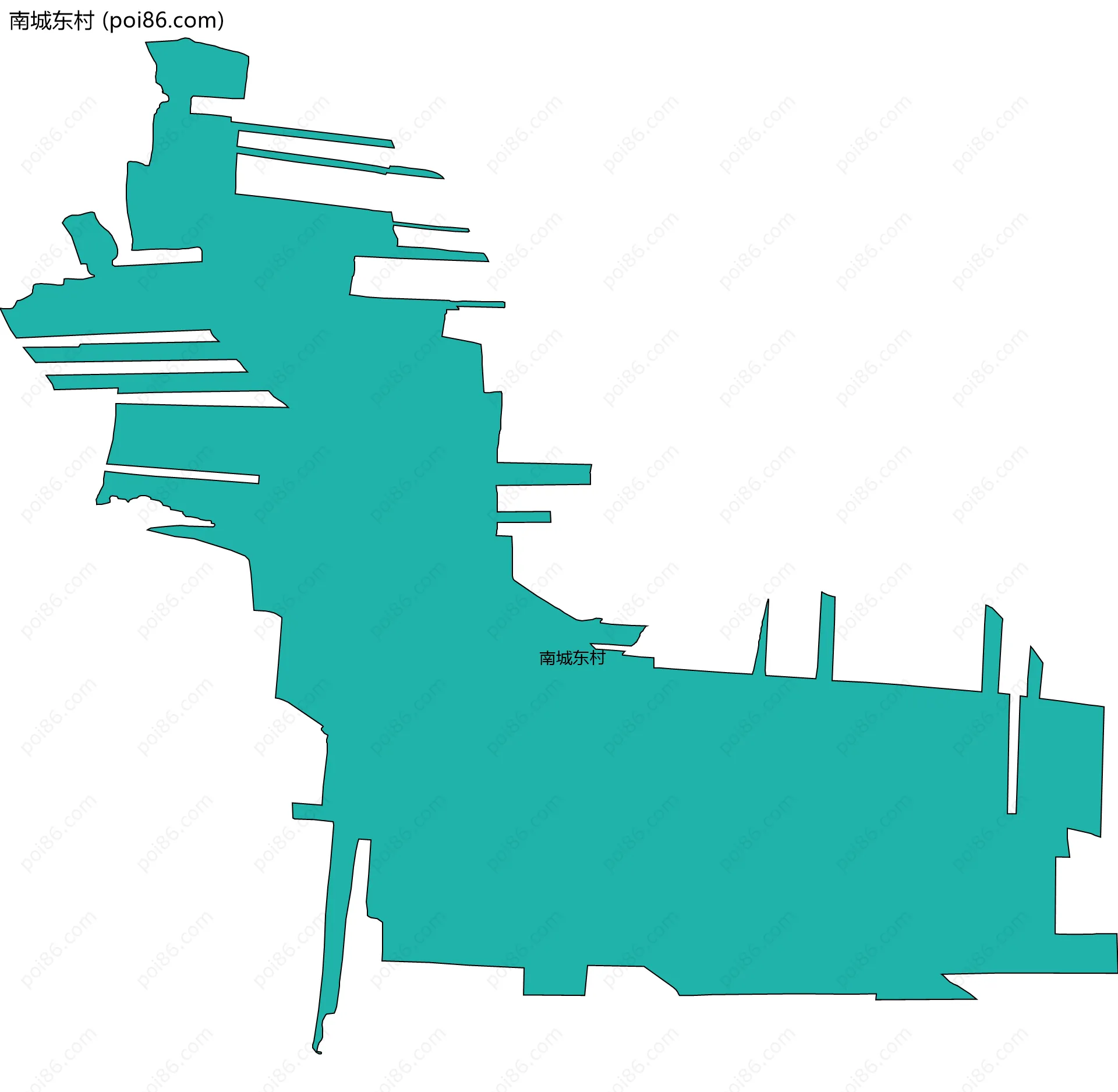 南城东村边界地图