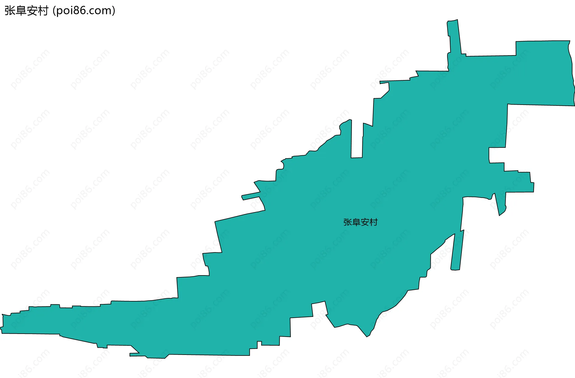 张阜安村边界地图