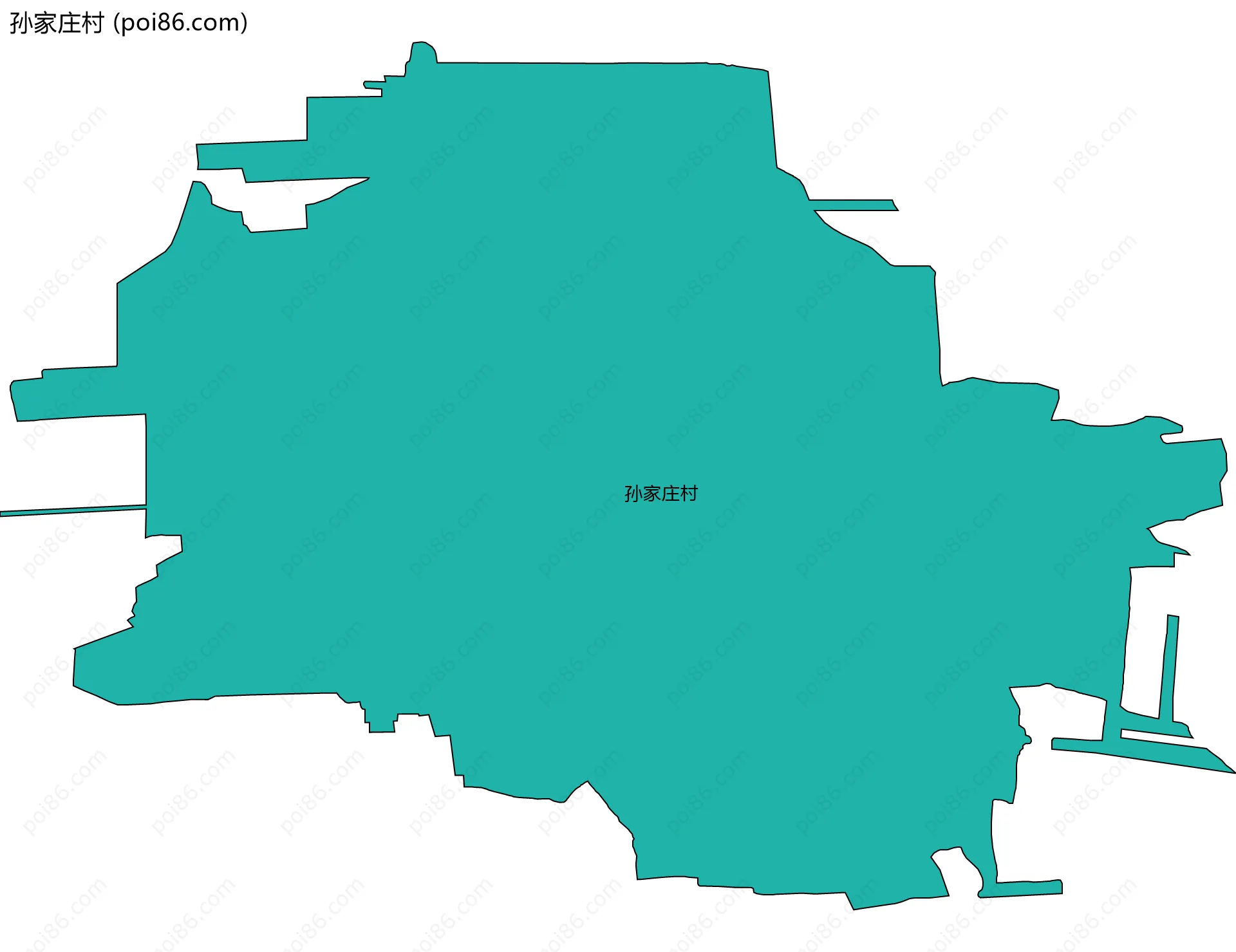 孙家庄村边界地图