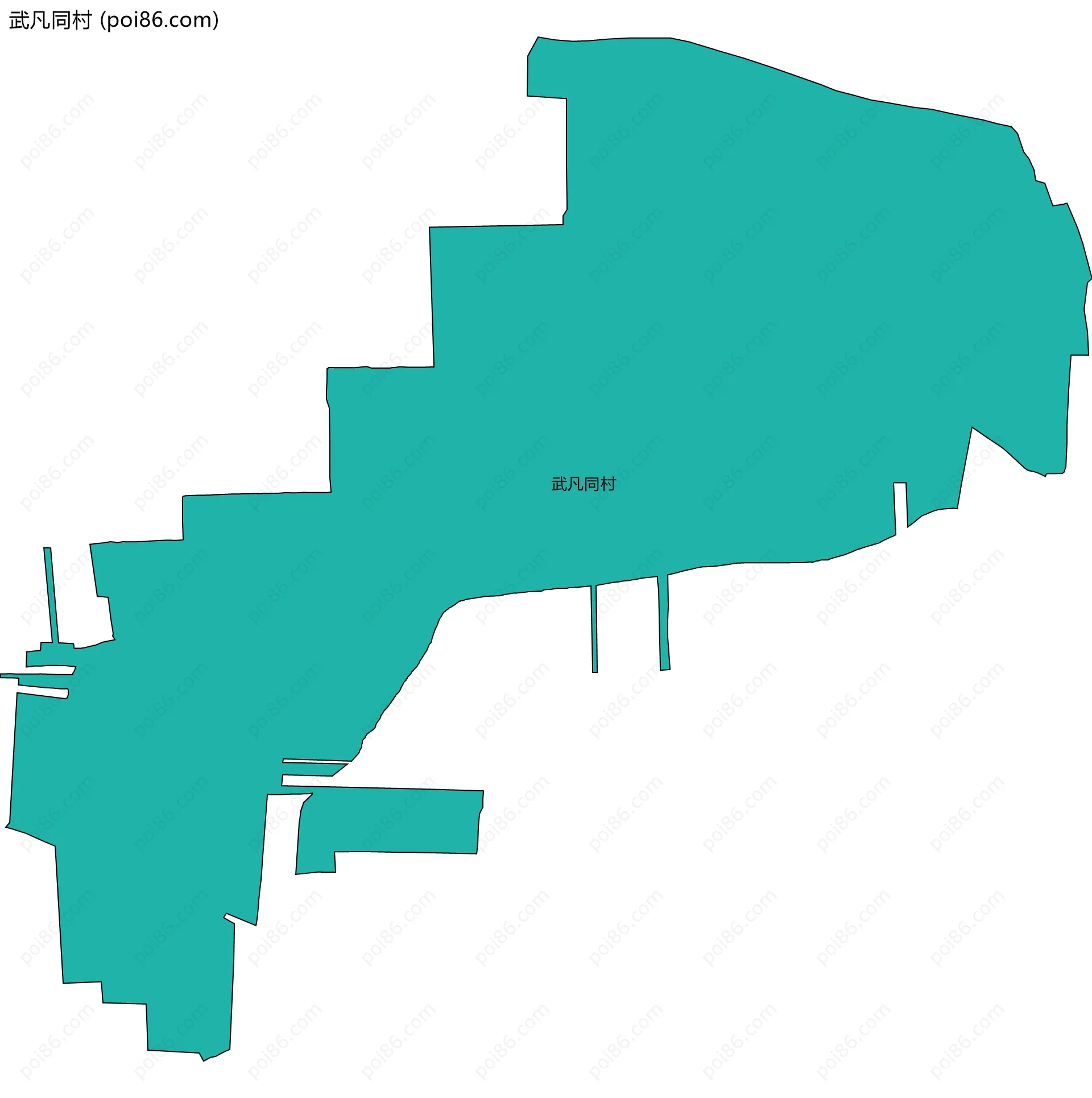 武凡同村边界地图