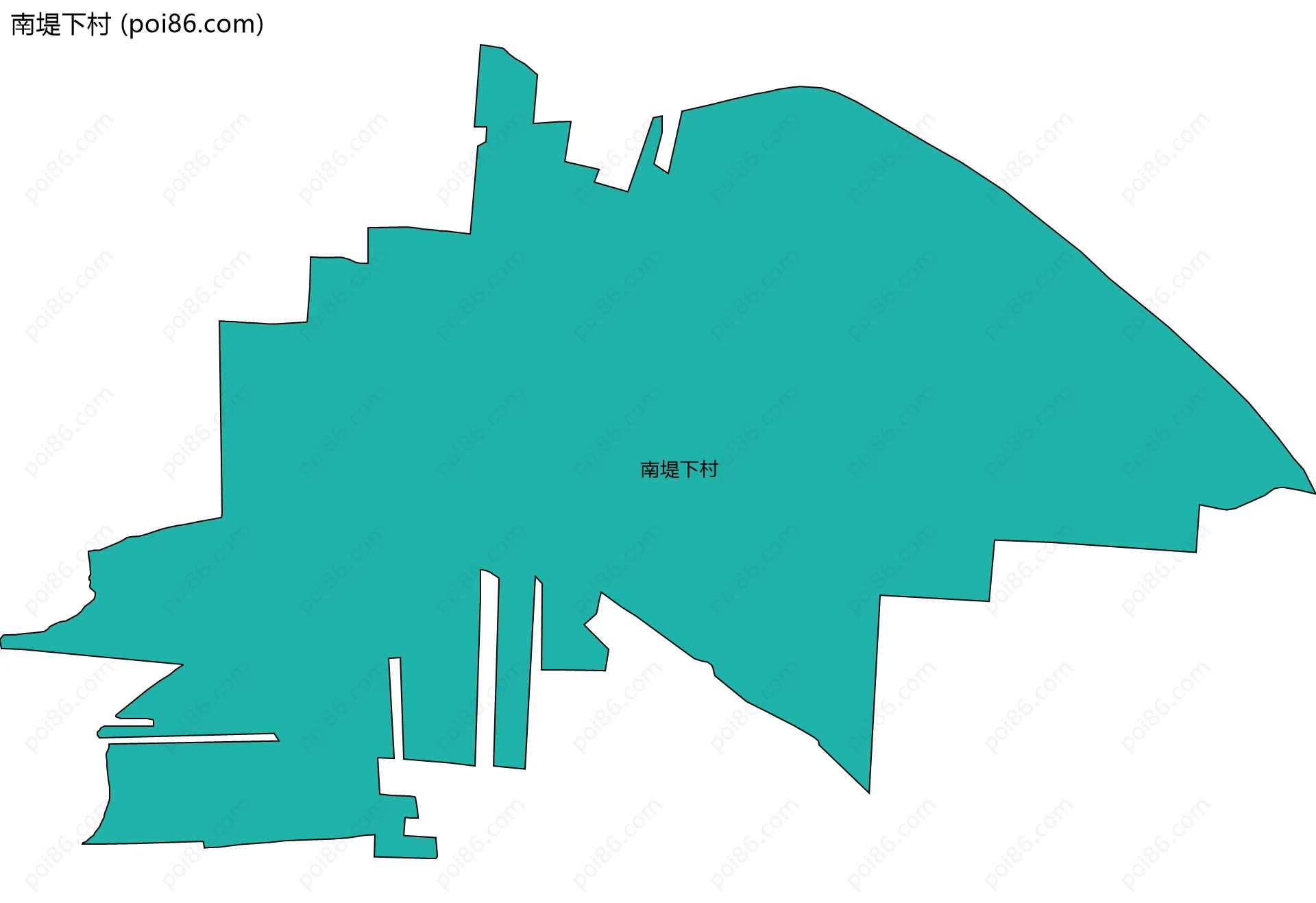 南堤下村边界地图