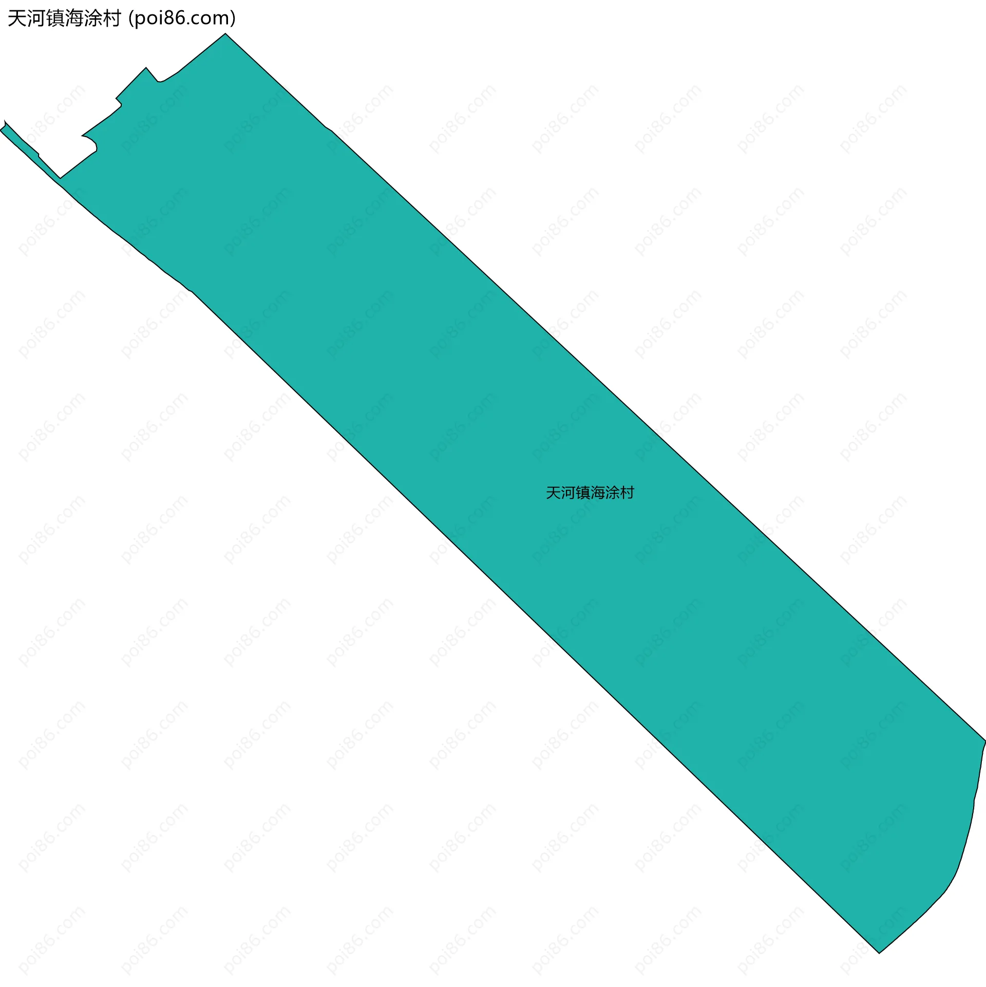 天河镇海涂村边界地图