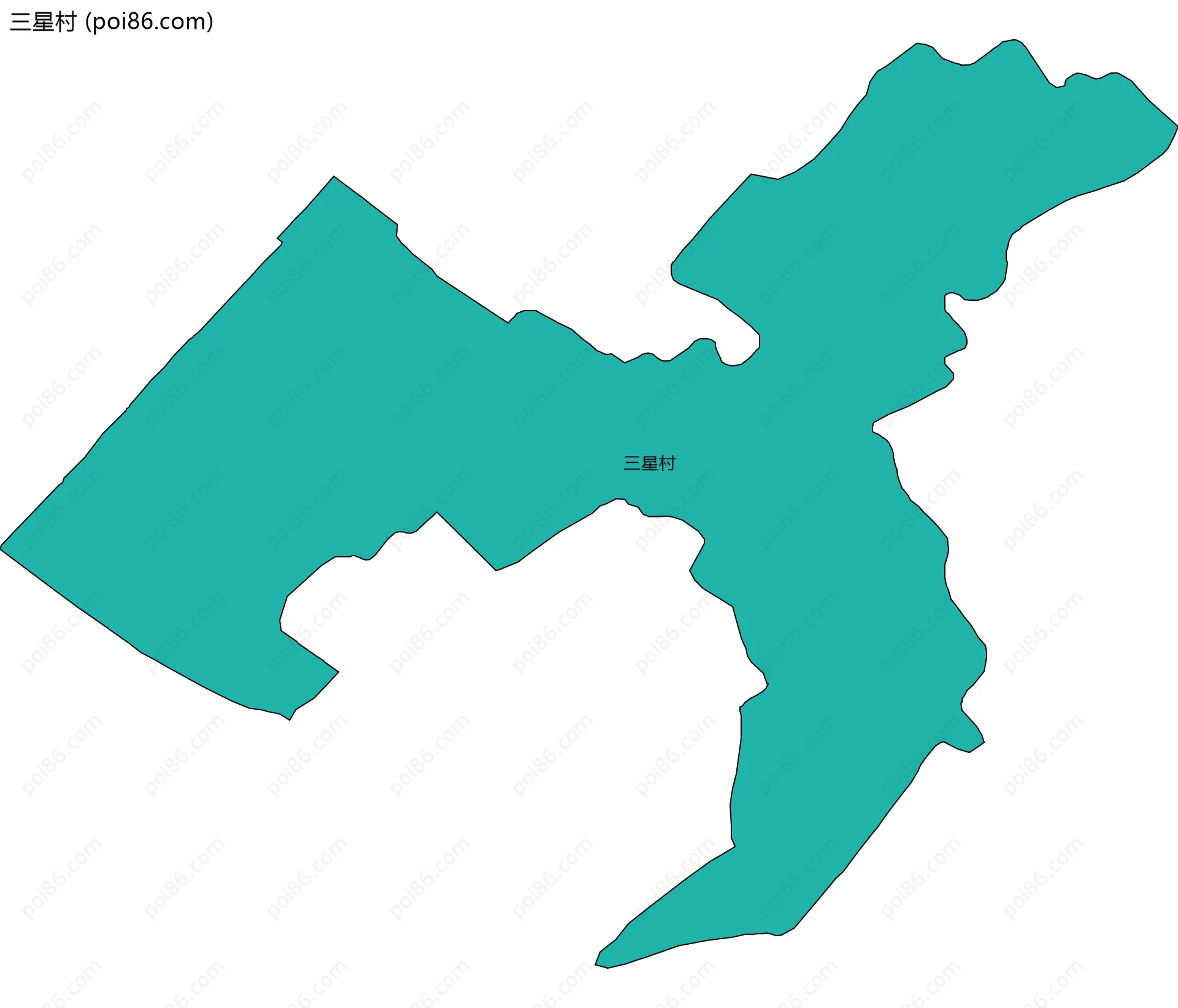 三星村边界地图