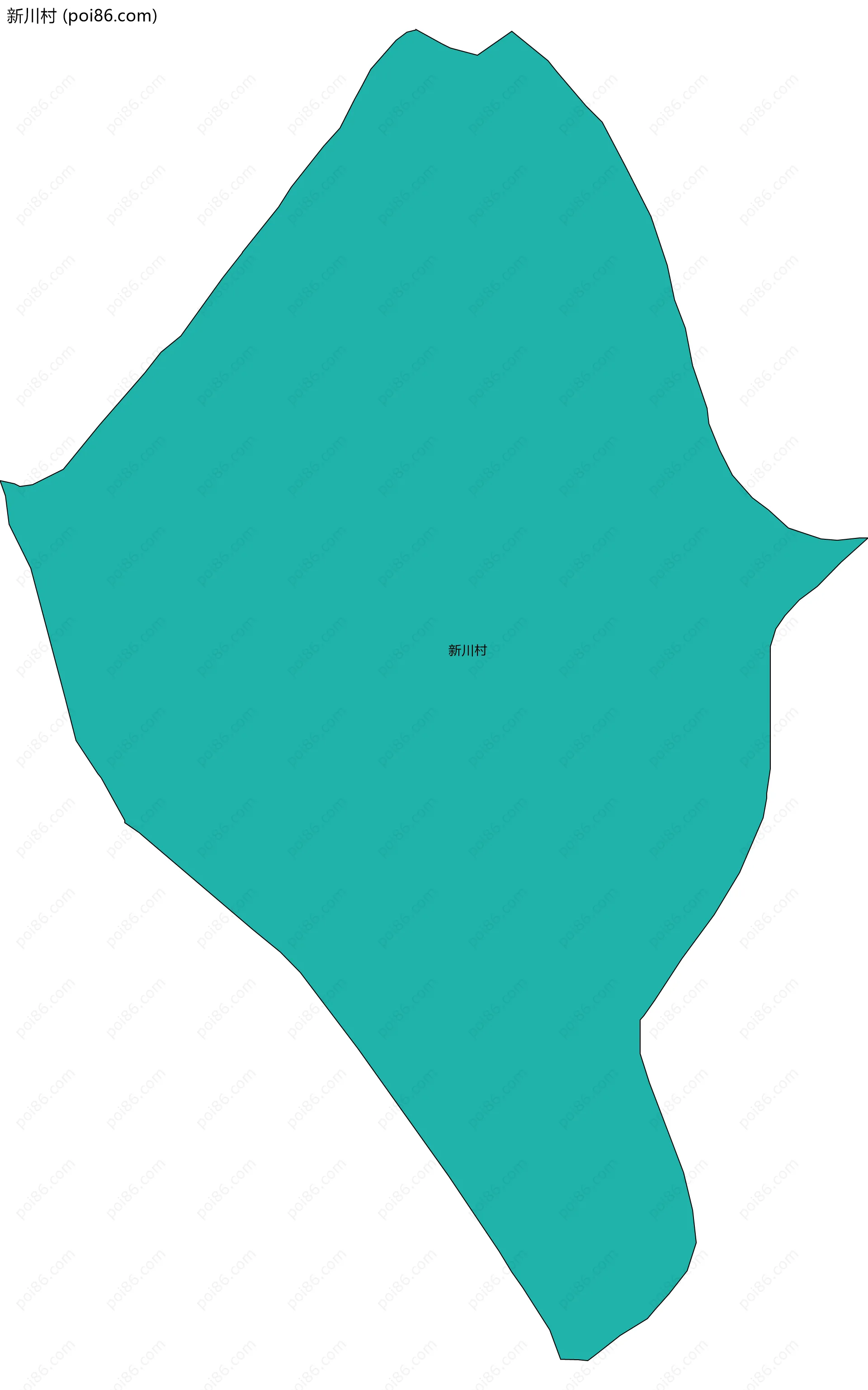 新川村边界地图