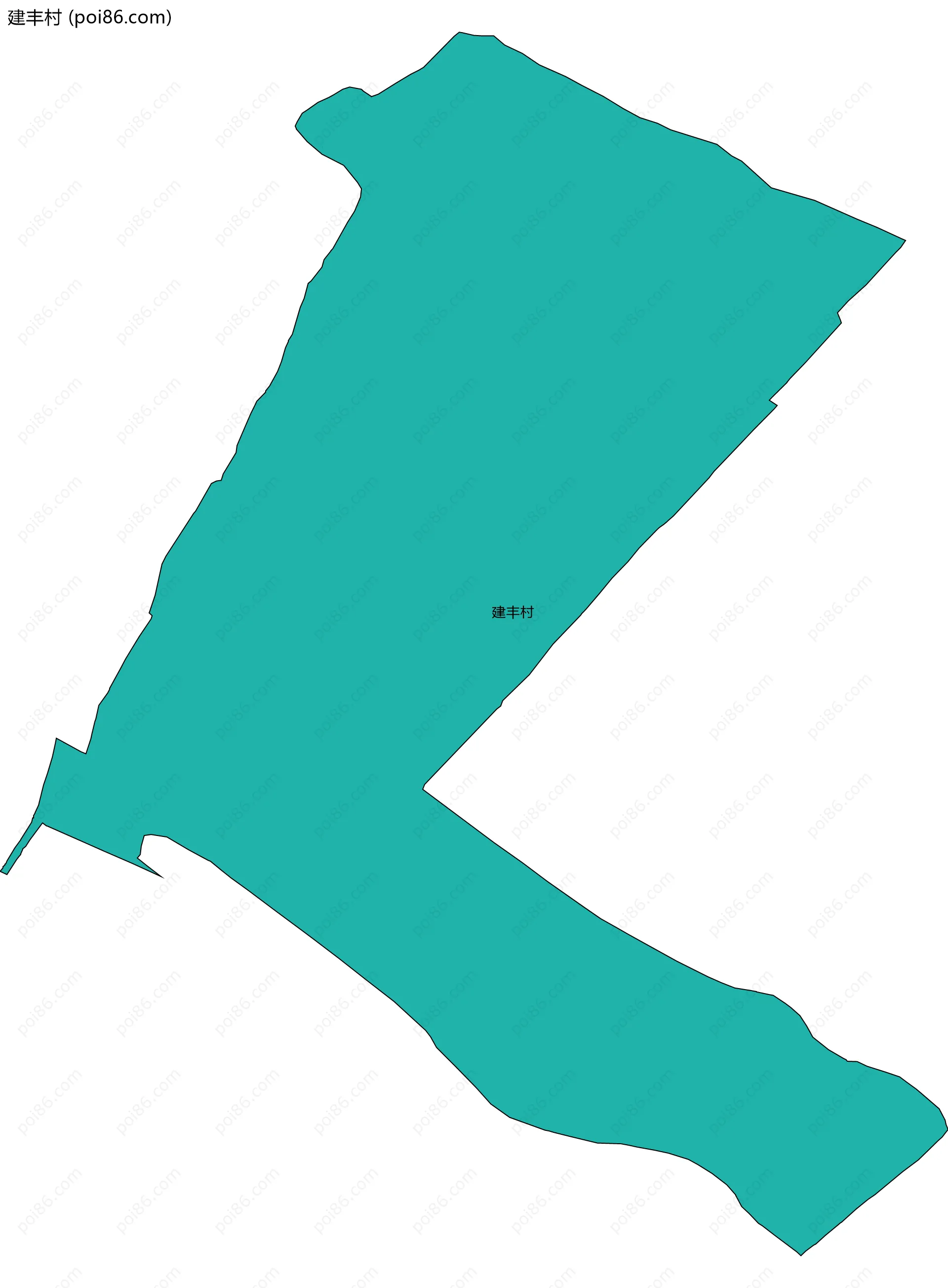 建丰村边界地图