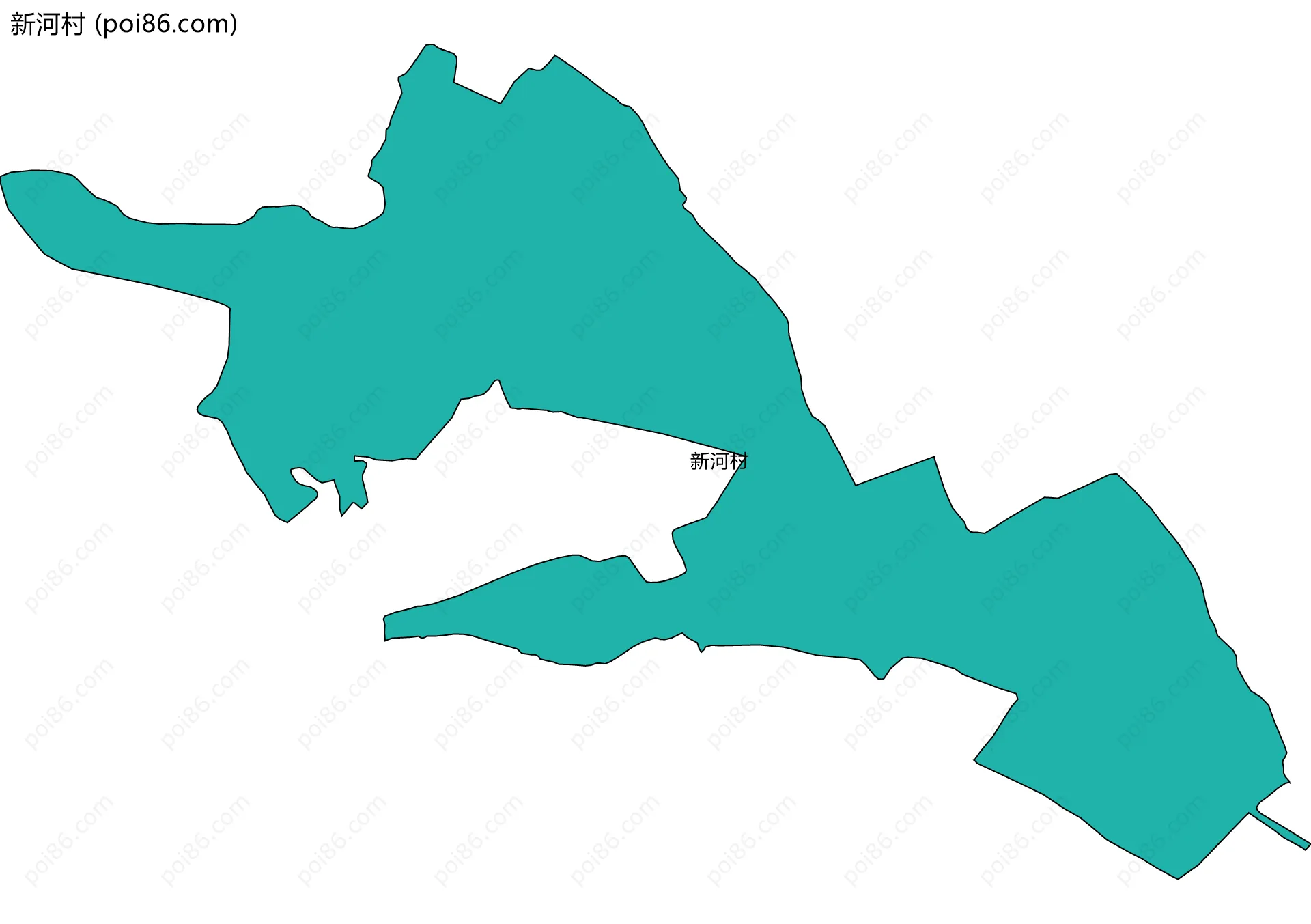 新河村边界地图
