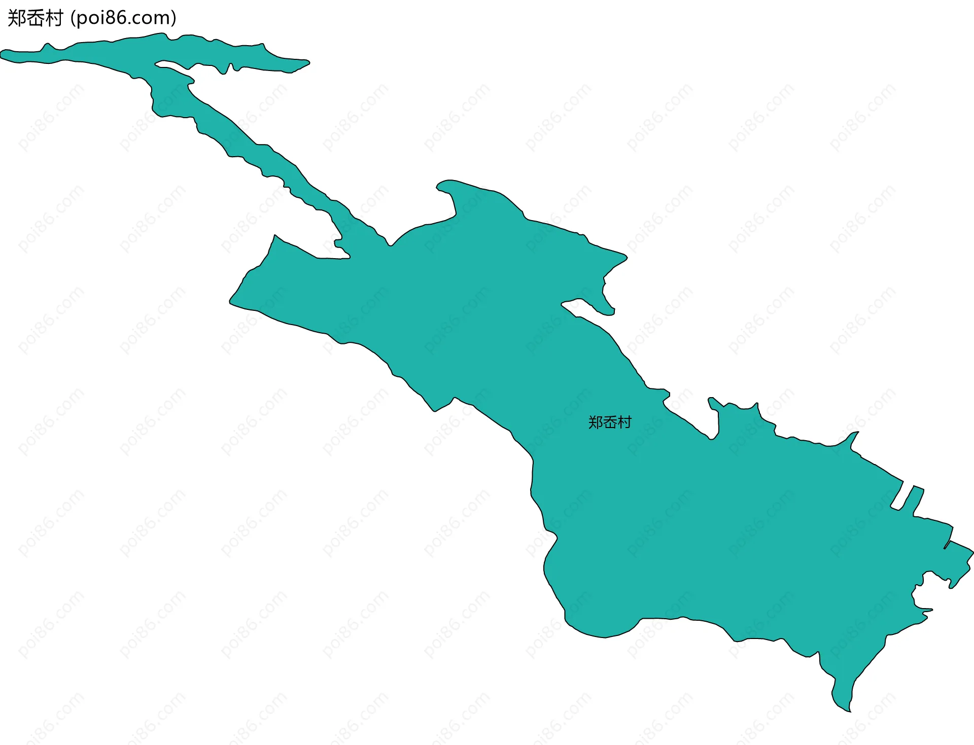 郑岙村边界地图