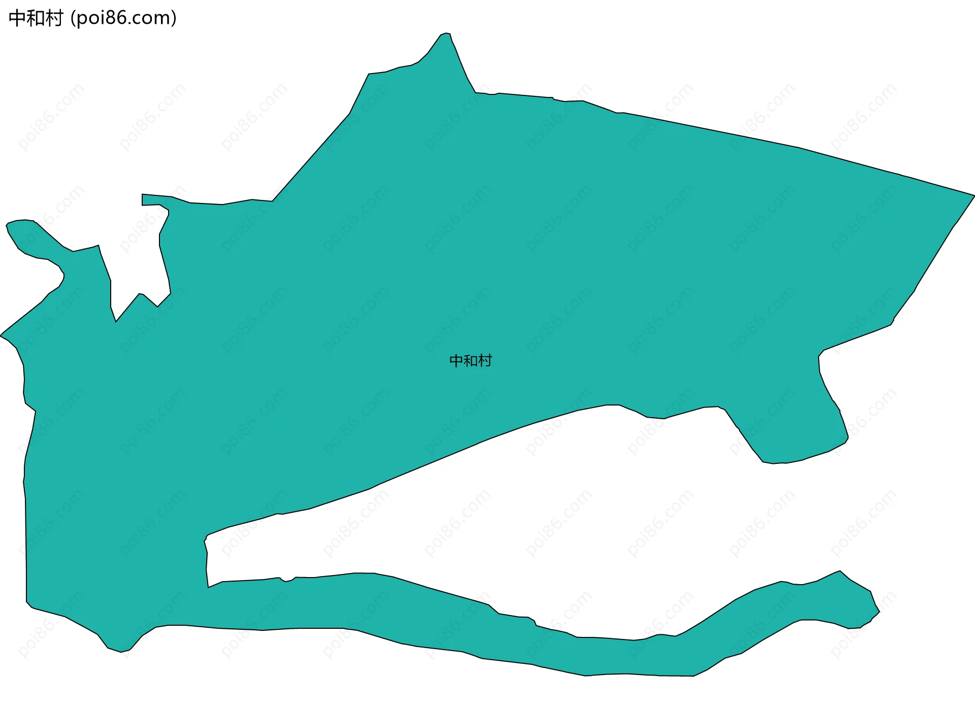 中和村边界地图