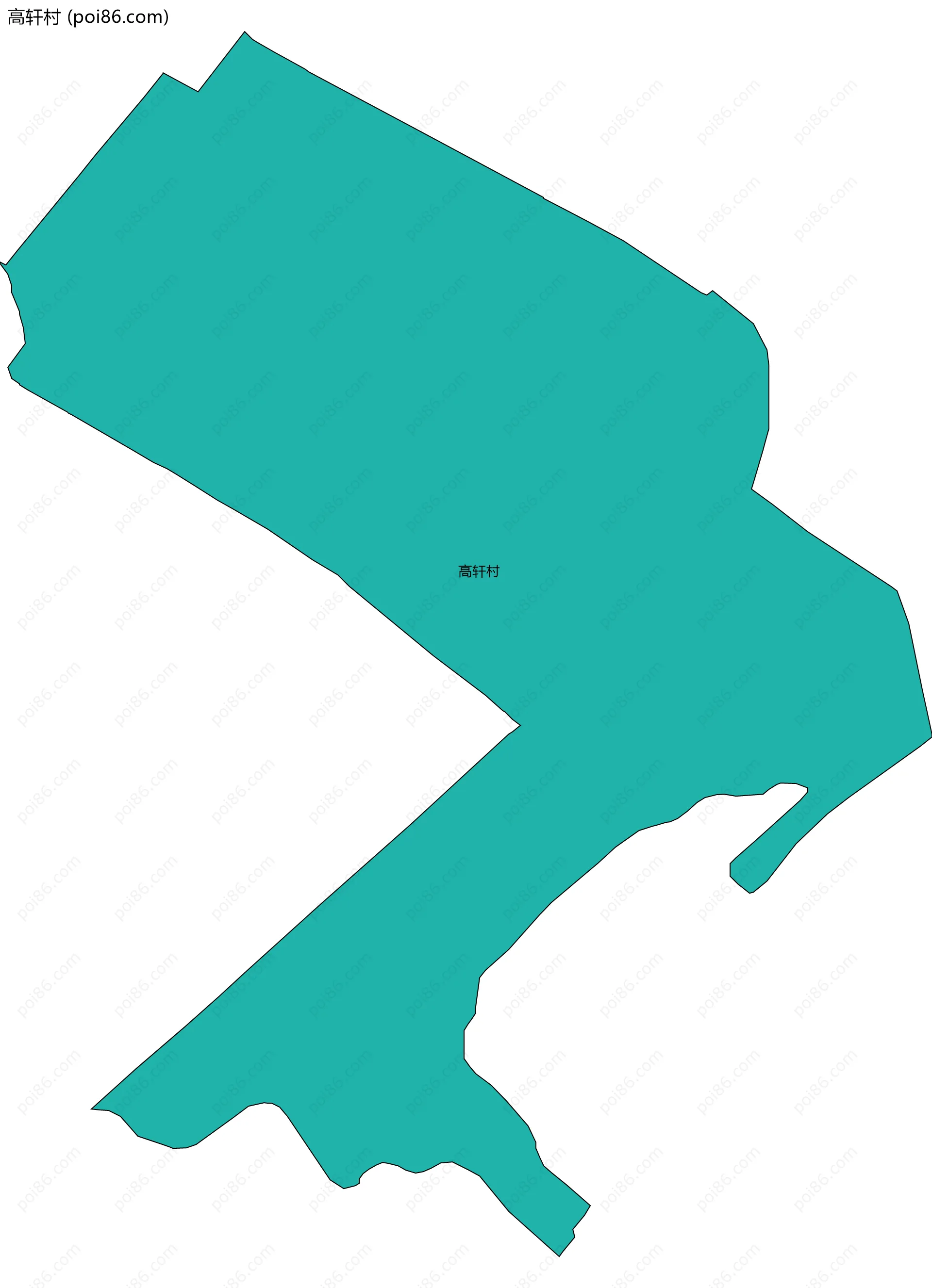 高轩村边界地图