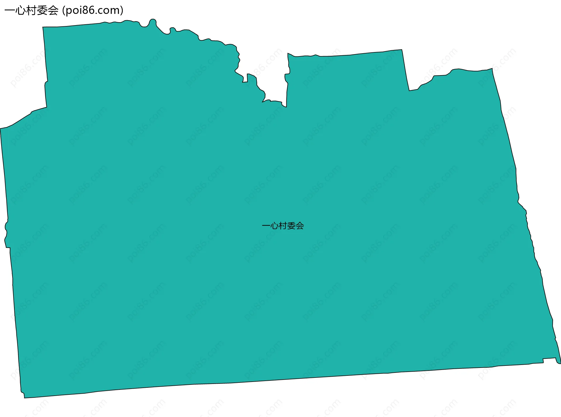 一心村委会边界地图
