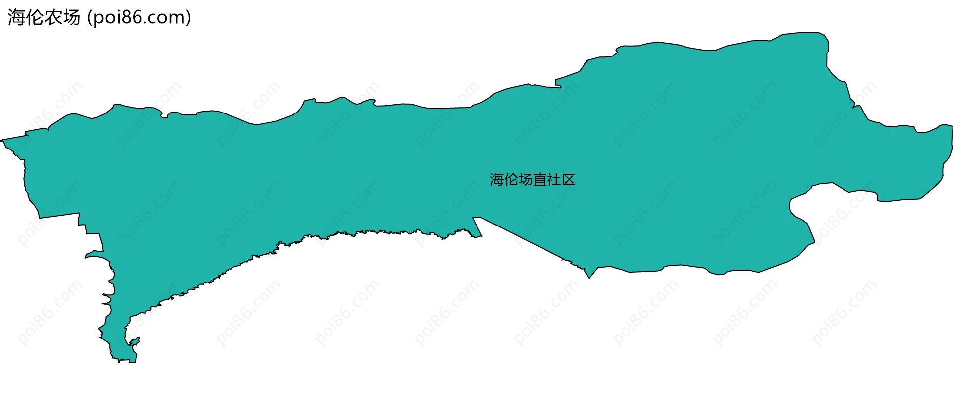 海伦农场边界地图(五级行政区划)