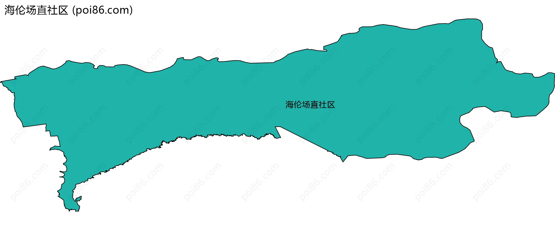 海伦场直社区边界地图