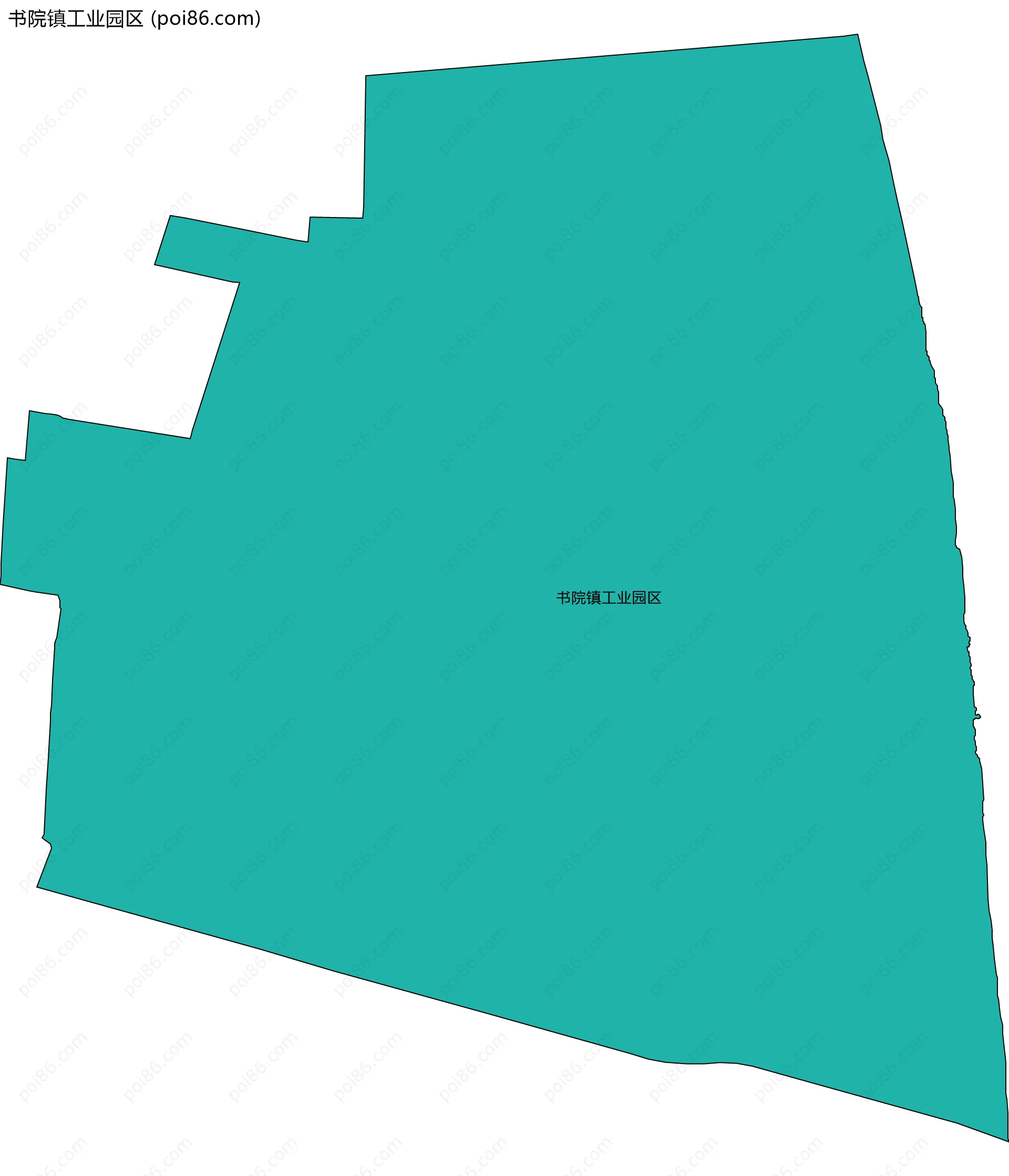 书院镇工业园区边界地图