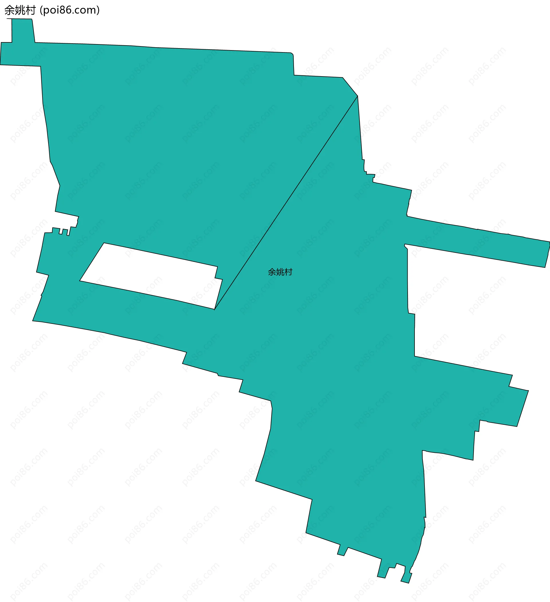 余姚村边界地图