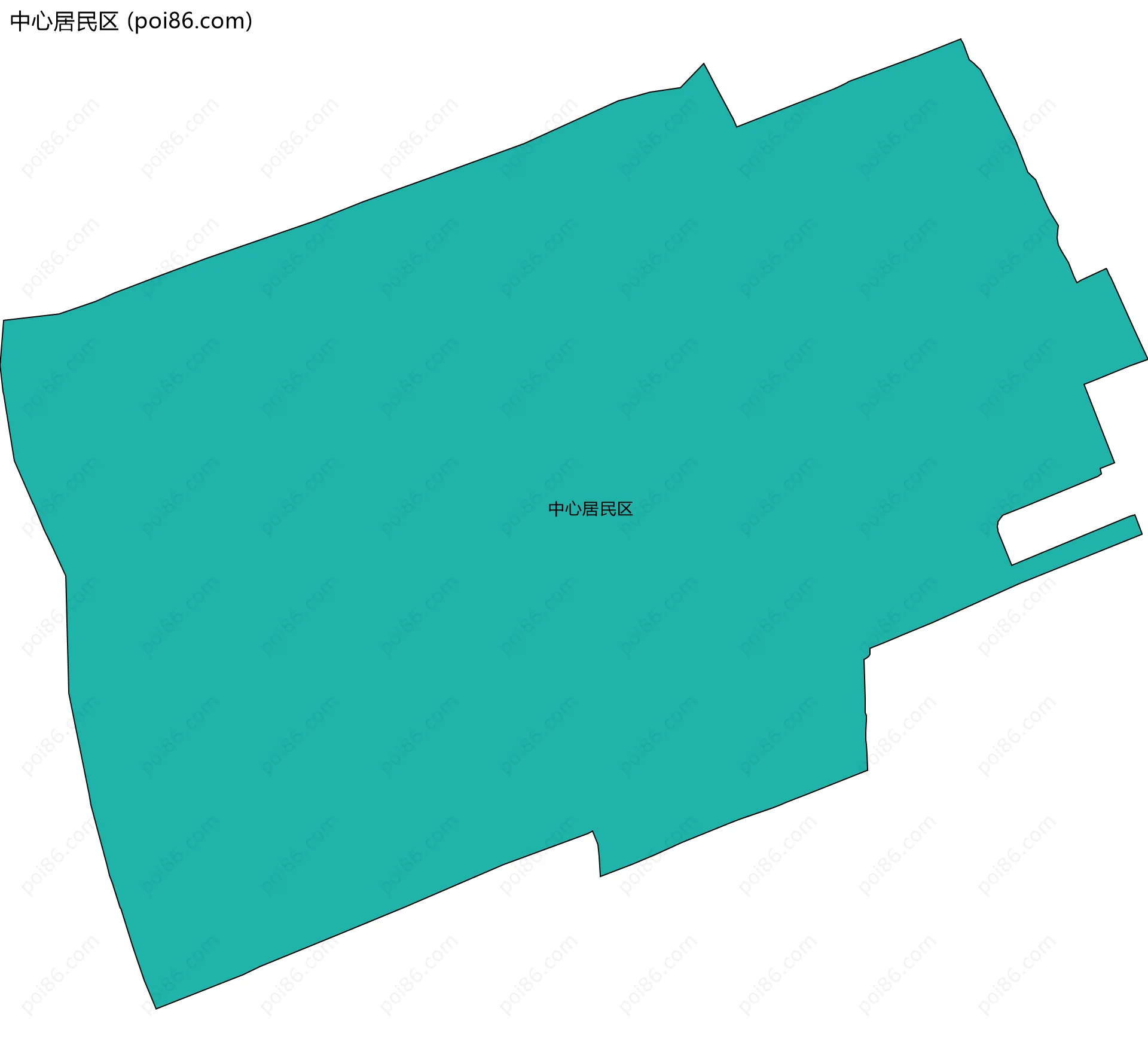 中心居民区边界地图
