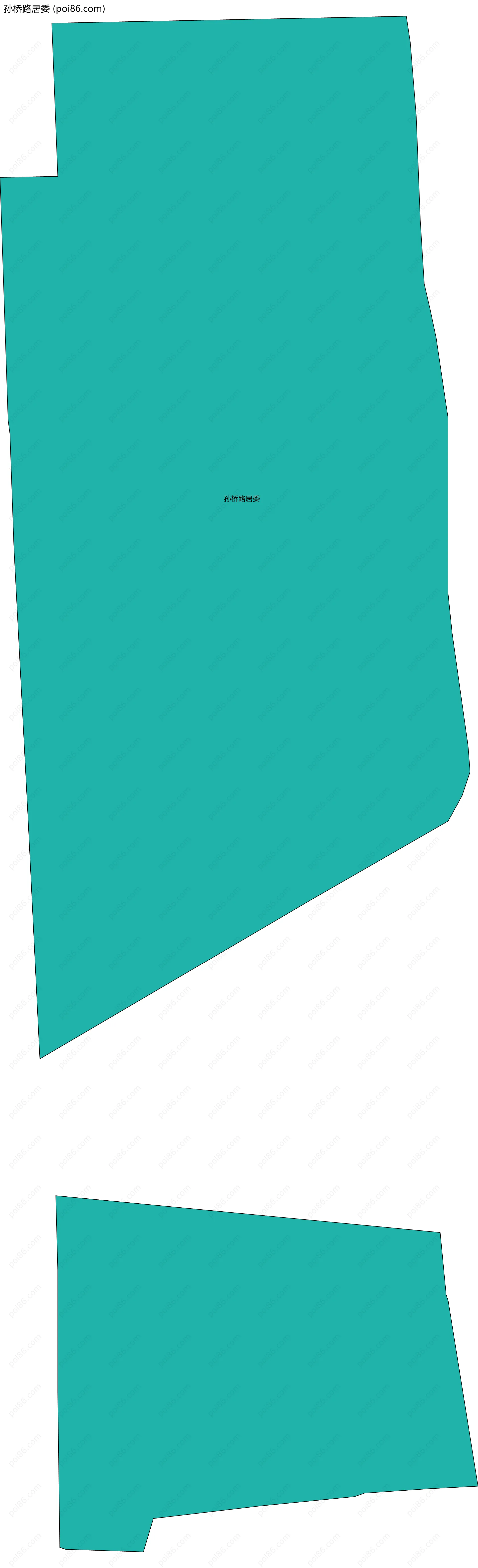 孙桥路居委边界地图