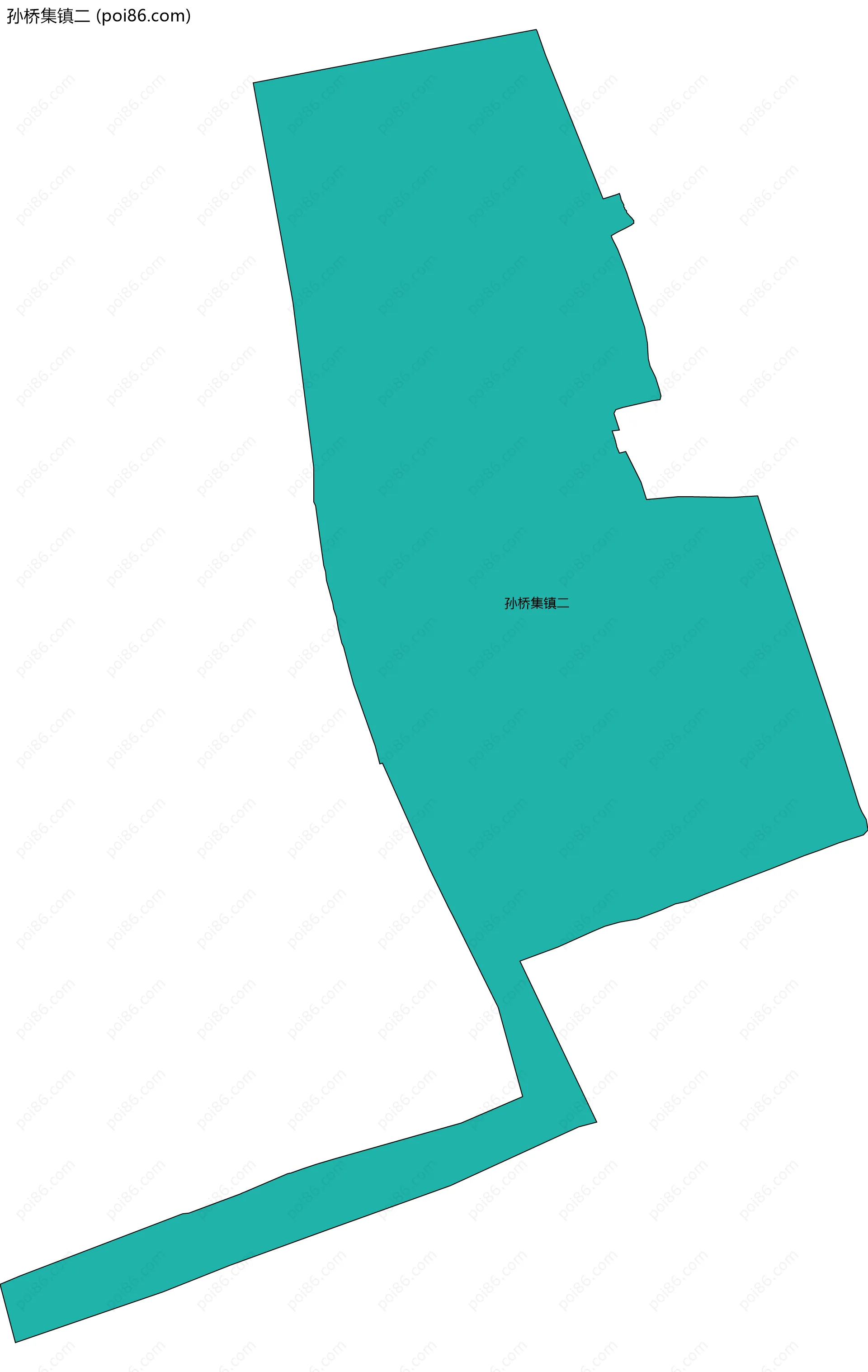 孙桥集镇二边界地图