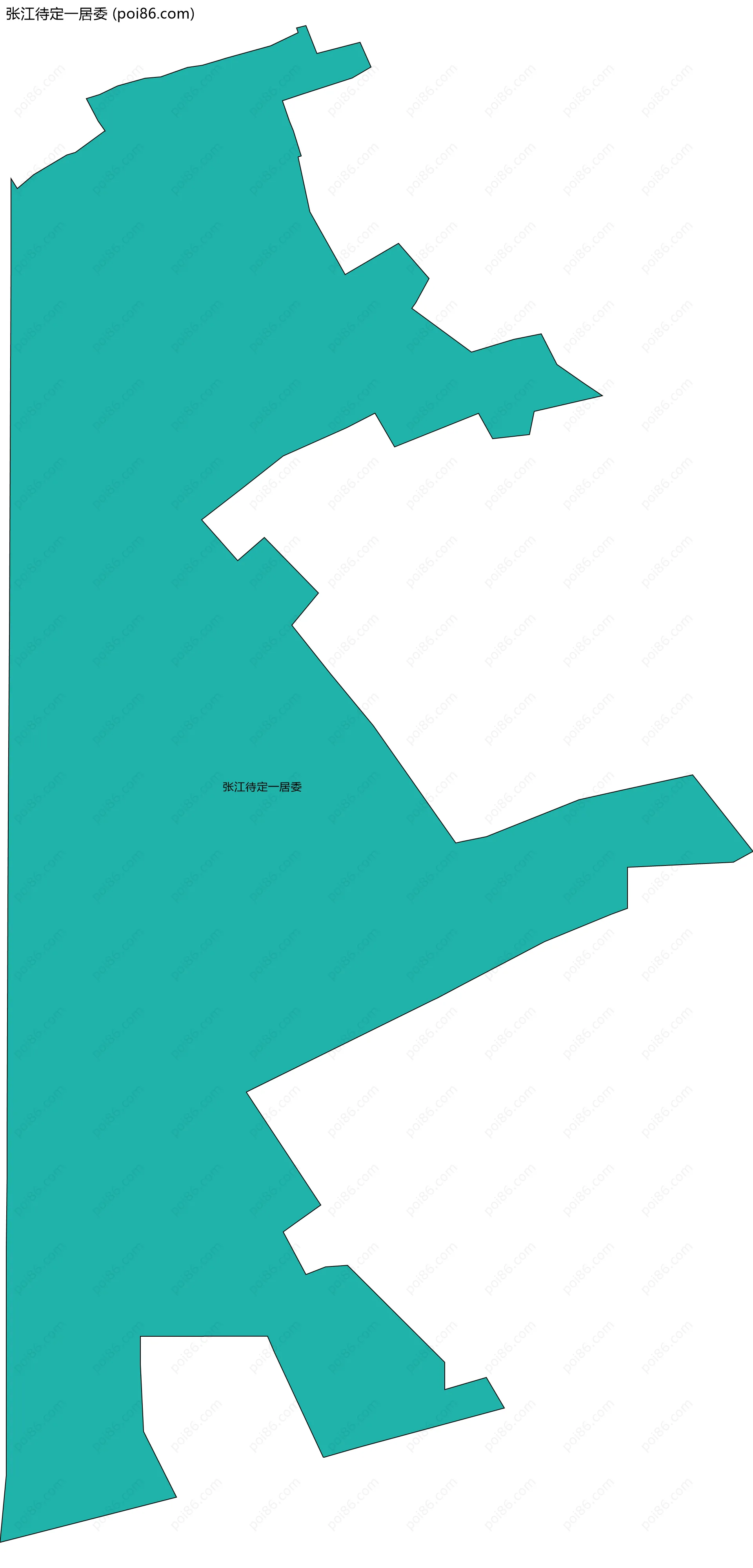 张江待定一居委边界地图