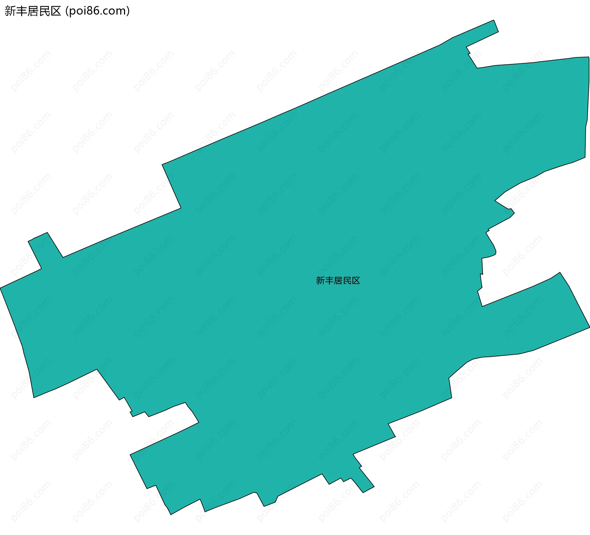 新丰居民区边界地图