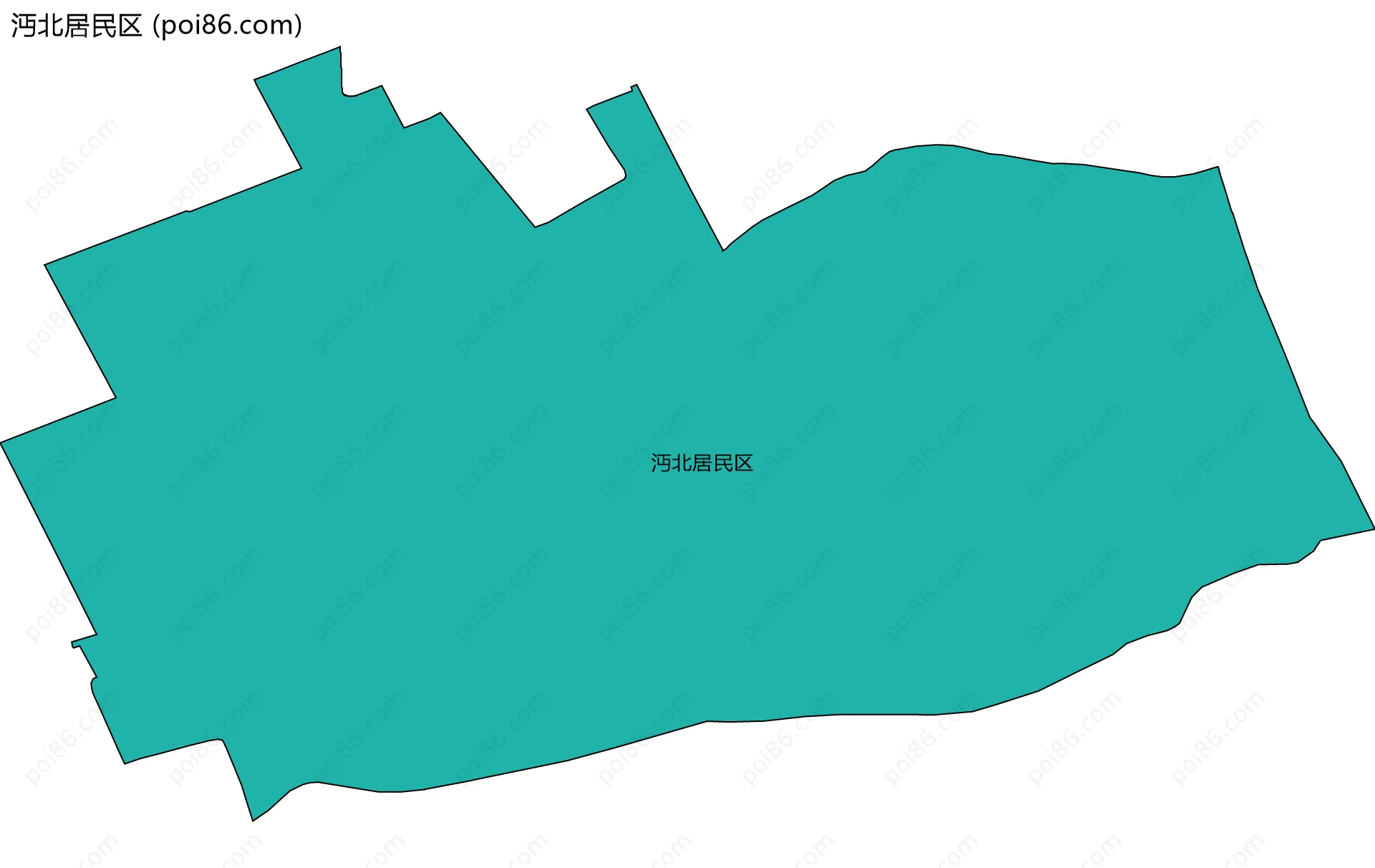 沔北居民区边界地图