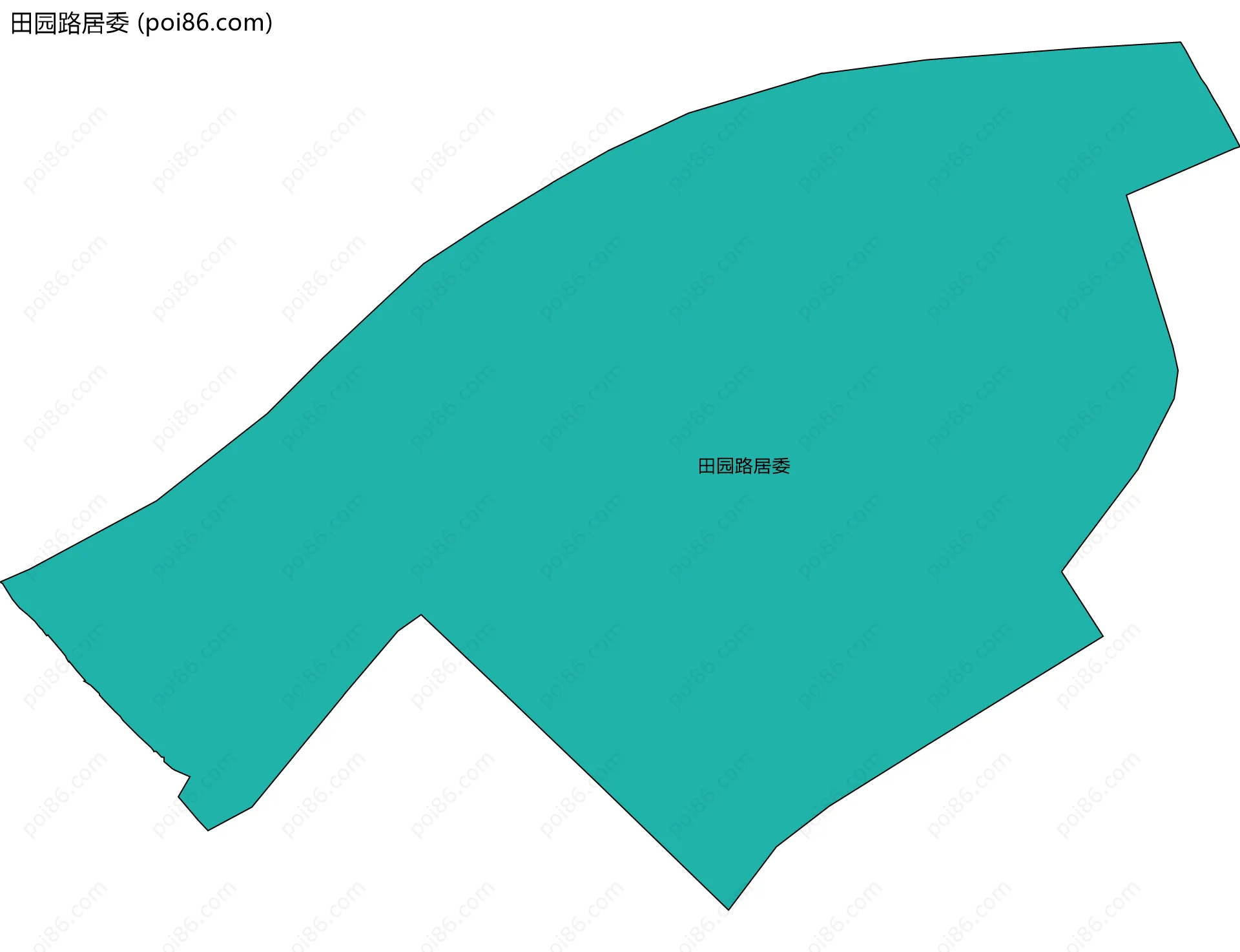 田园路居委边界地图