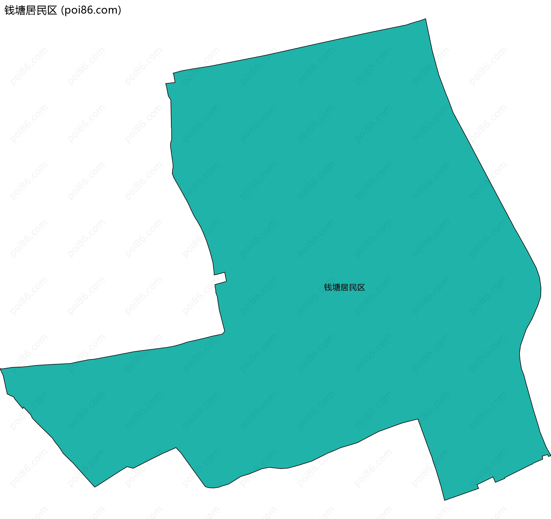 钱塘居民区边界地图