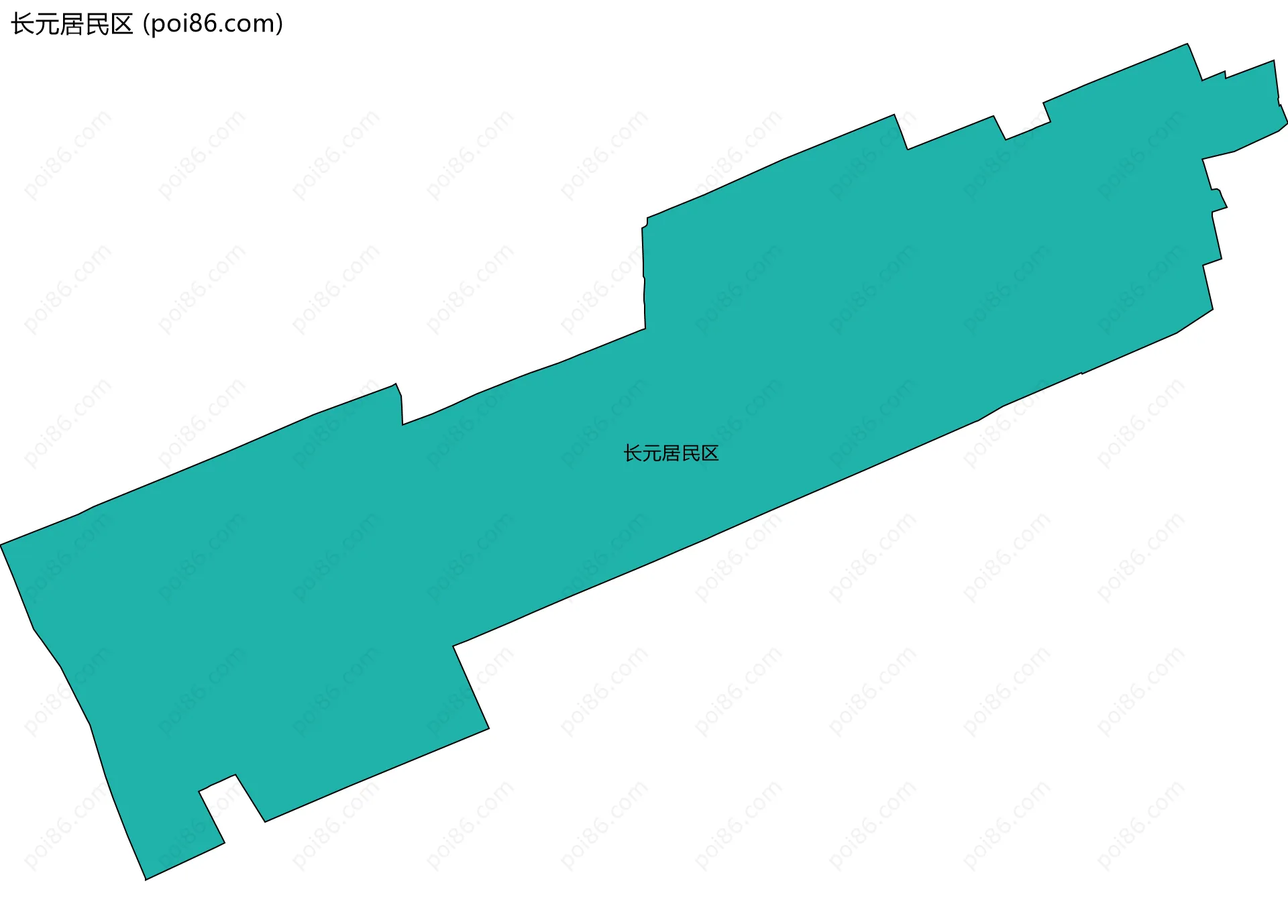 长元居民区边界地图