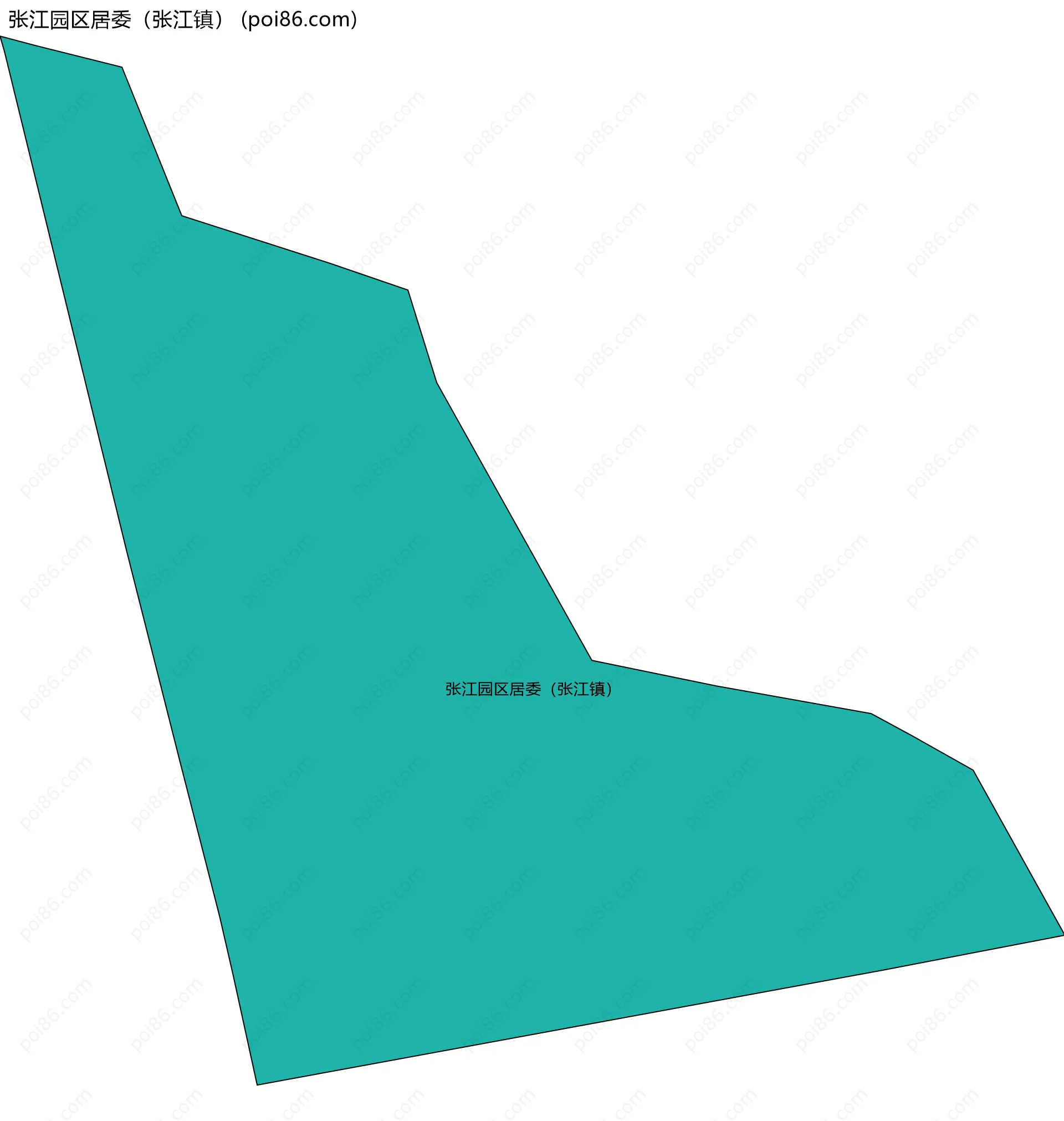 张江园区居委（张江镇）边界地图