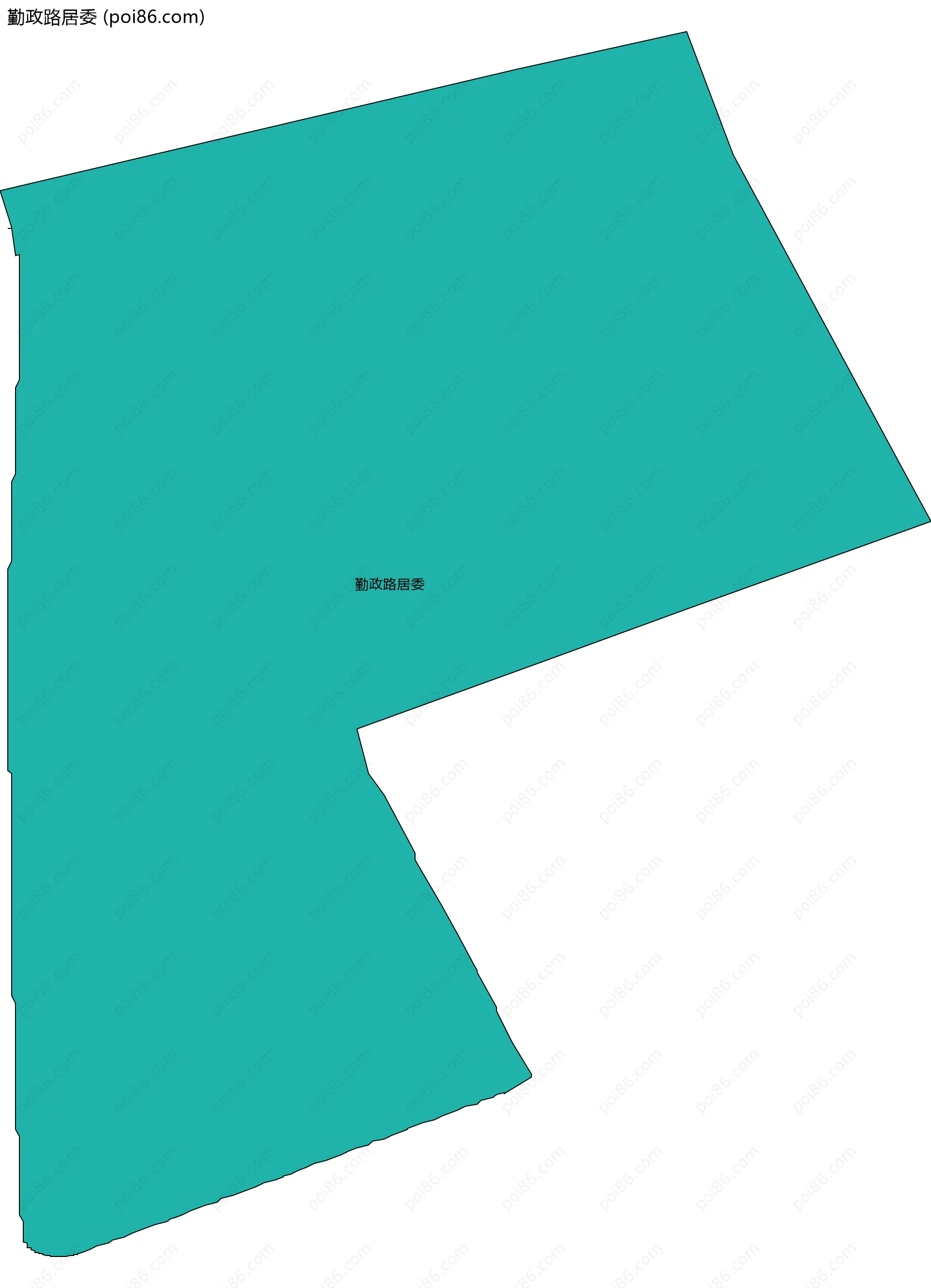 勤政路居委边界地图