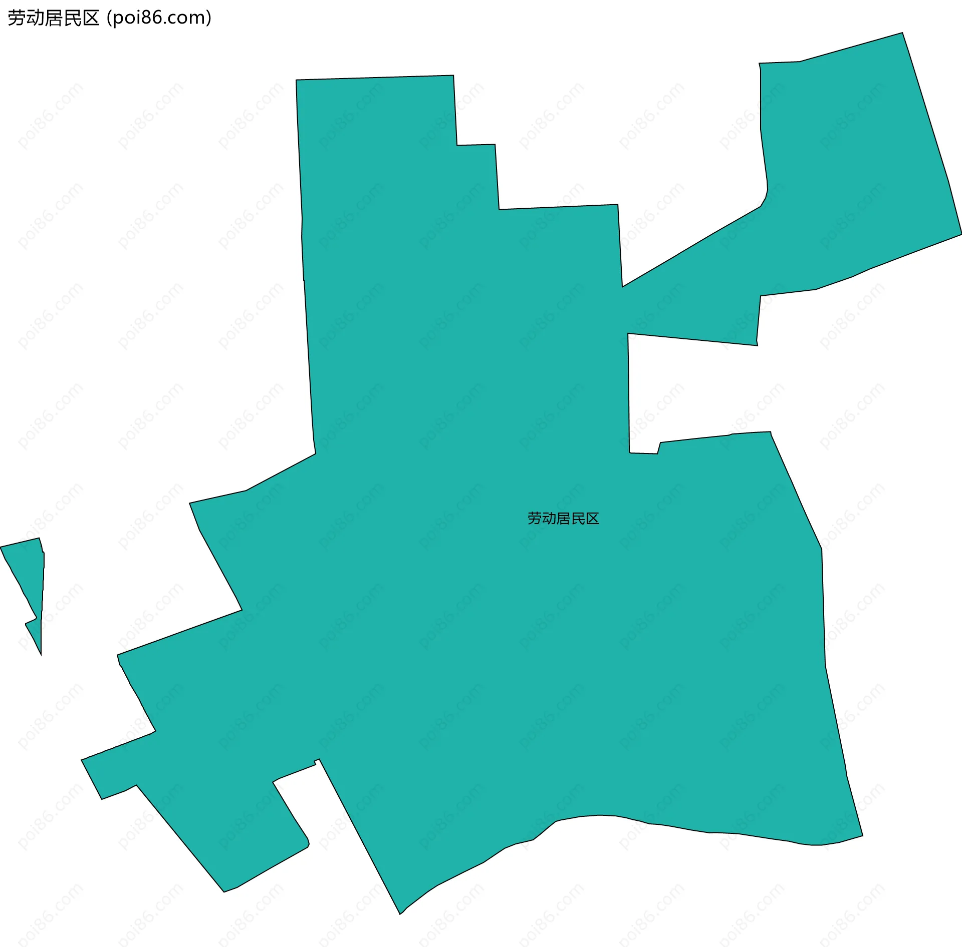 劳动居民区边界地图