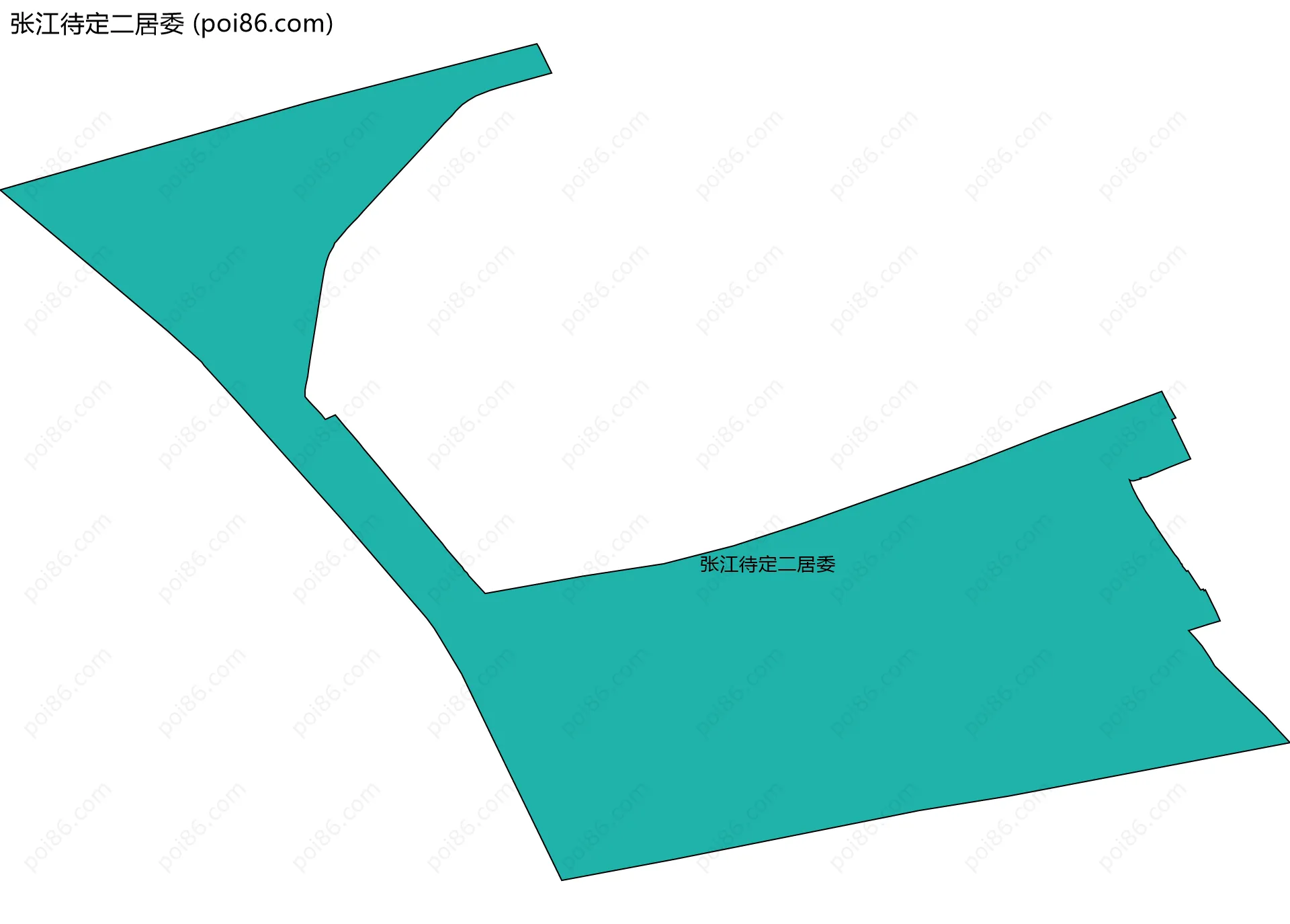 张江待定二居委边界地图