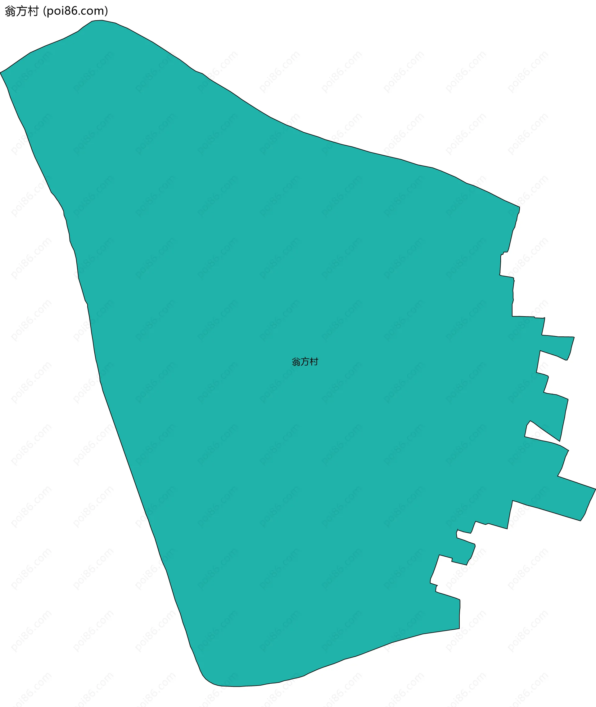 翁方村边界地图