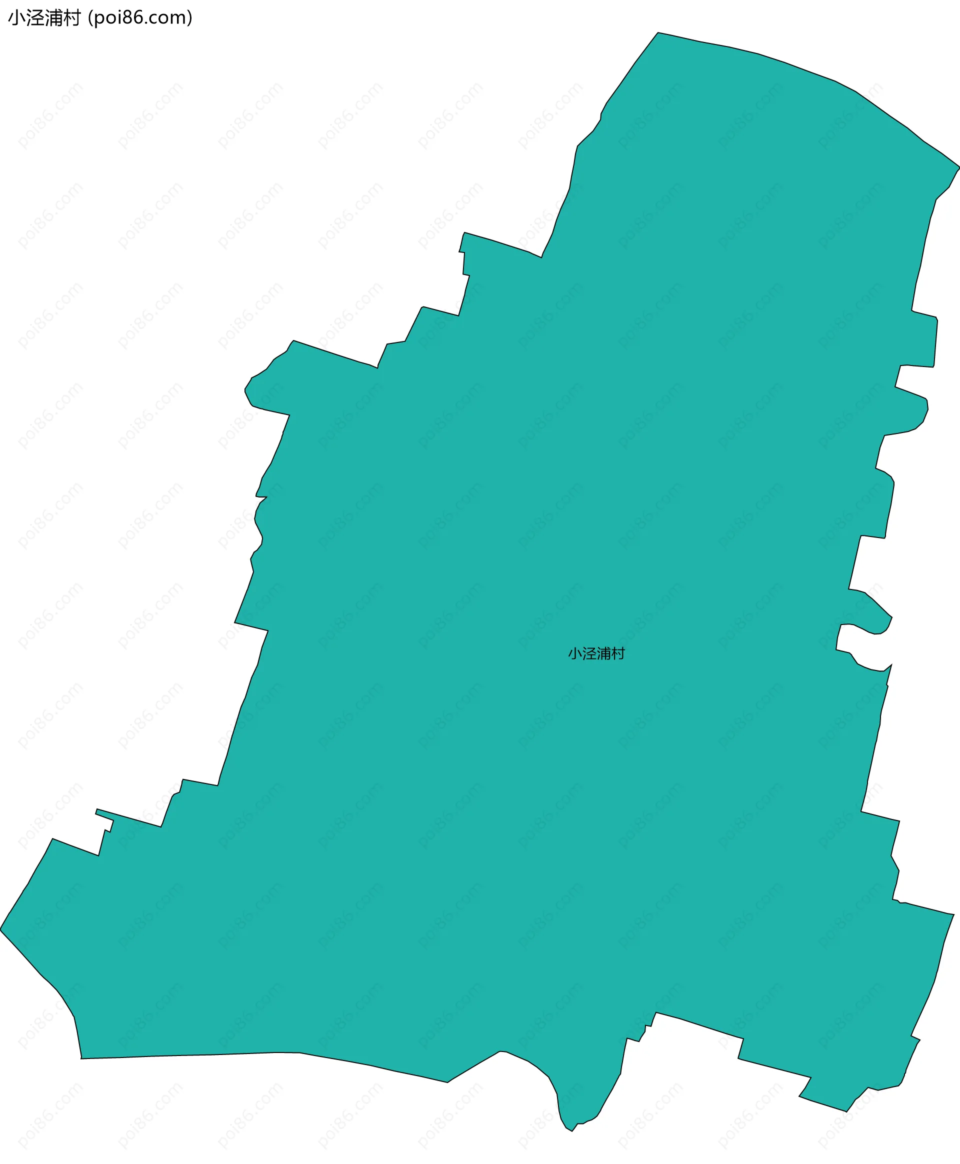 小泾浦村边界地图