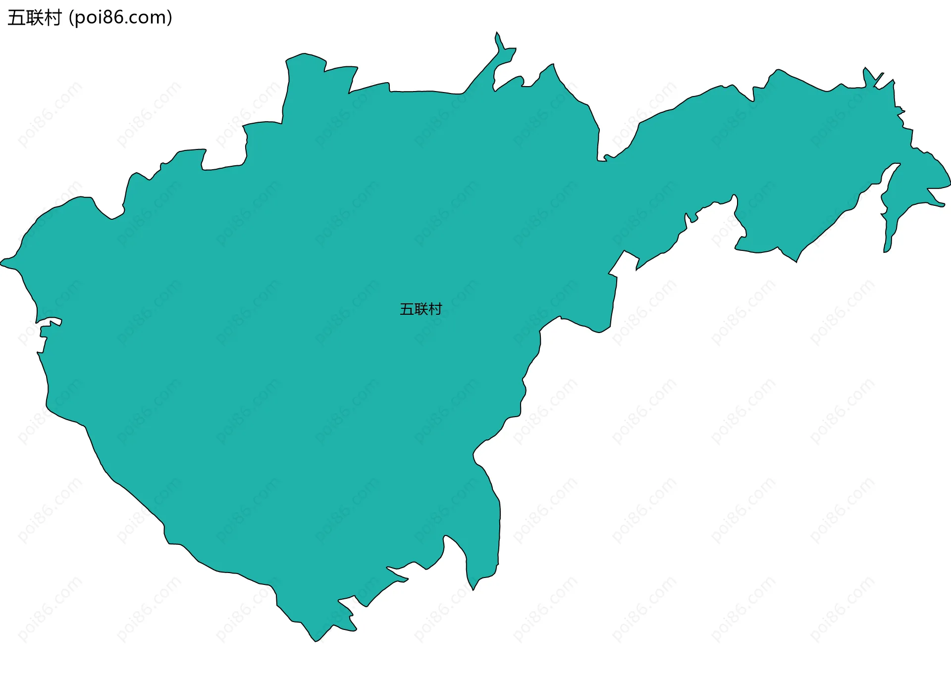 五联村边界地图